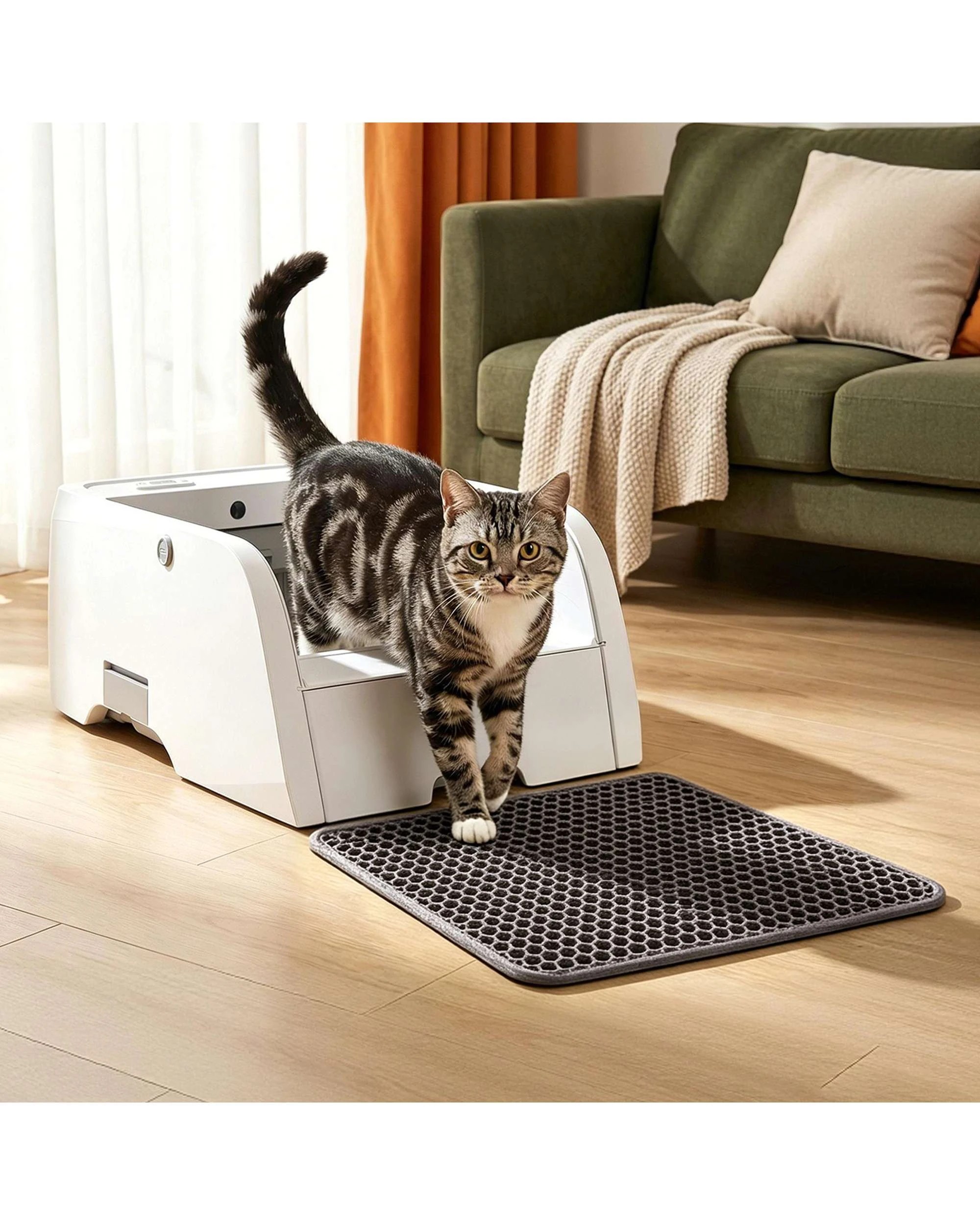 2 Advwin Self-cleaning Cat Litter Box Open-design, 2 of 8