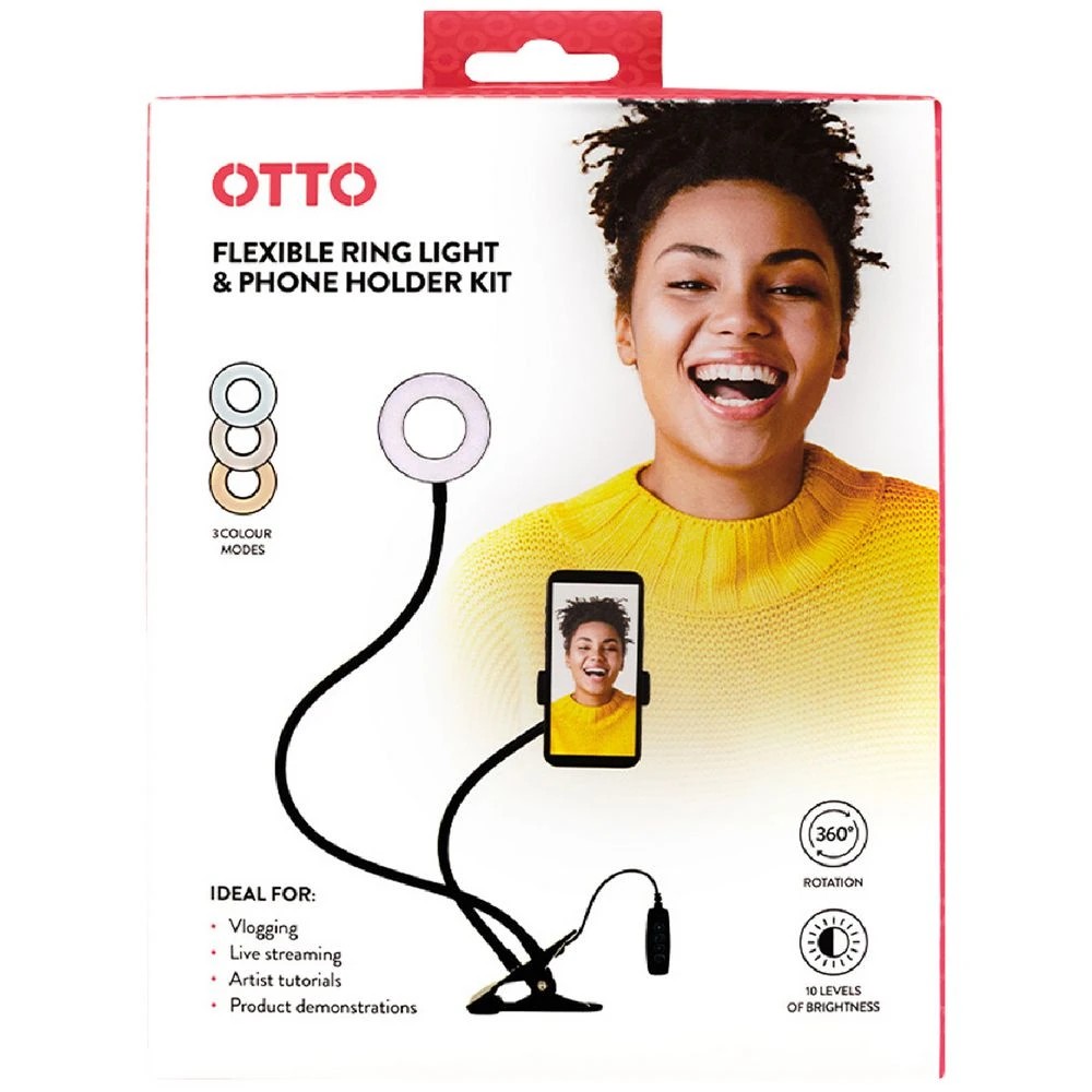 1 Otto Desk Clamp Ring Light and Phone Holder, 1 of 4