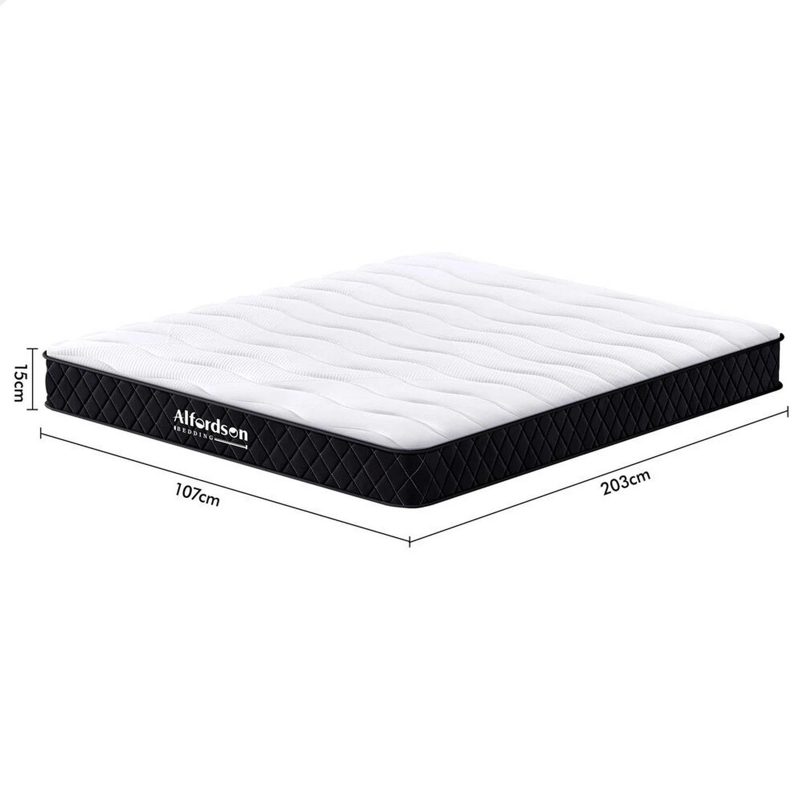 7 Alfordson Mattress 15CM Bed Bonnell Spring Foam Bedding Medium Firm - King Single Bed, 7 of 10