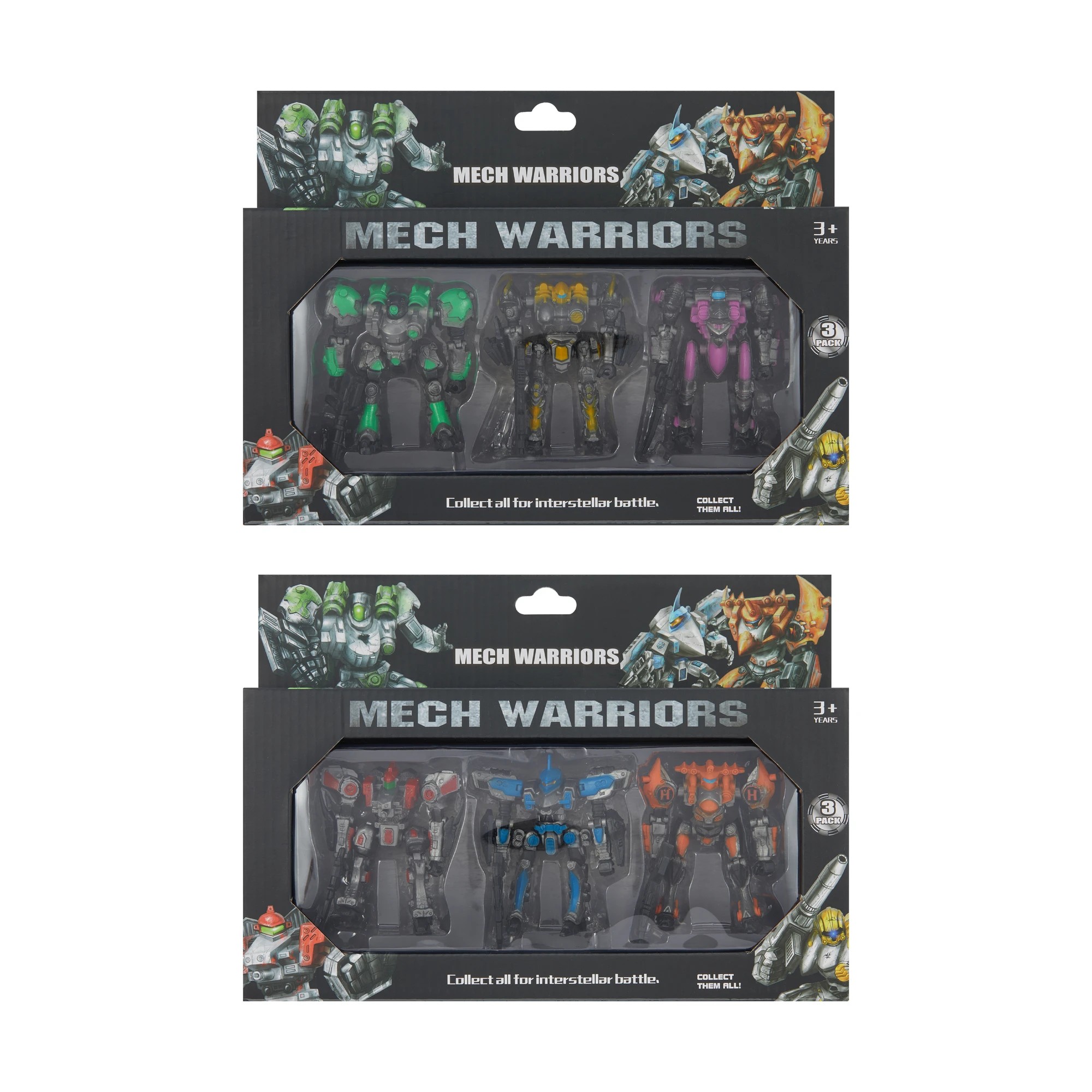 1 3 Pack Mech Warriors Action Figures - Assorted, 1 of 8