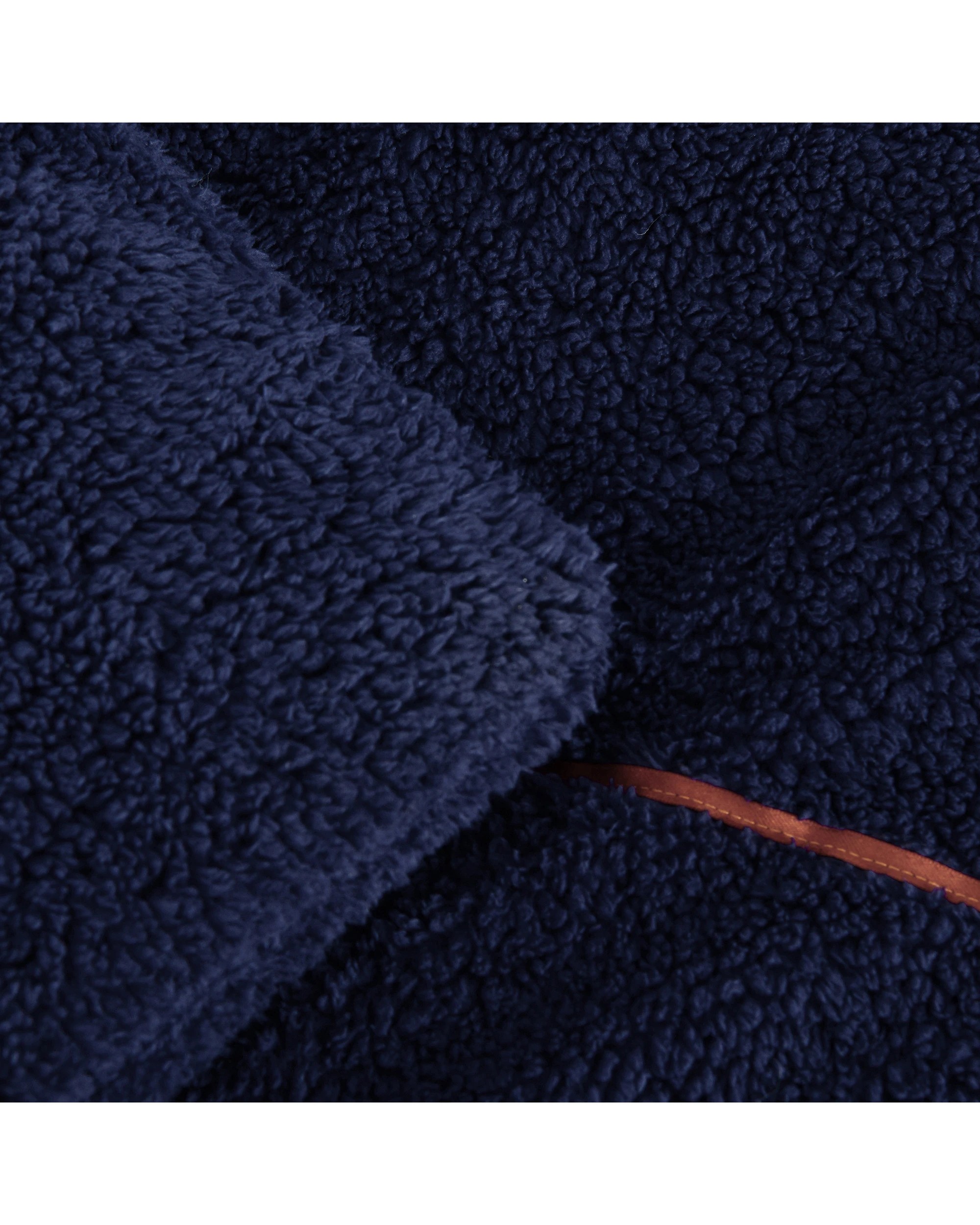 6 Dreamaker Jasper Teddy Fleece Quilt Cover Set - King Bed - Midnight Blue, 6 of 8