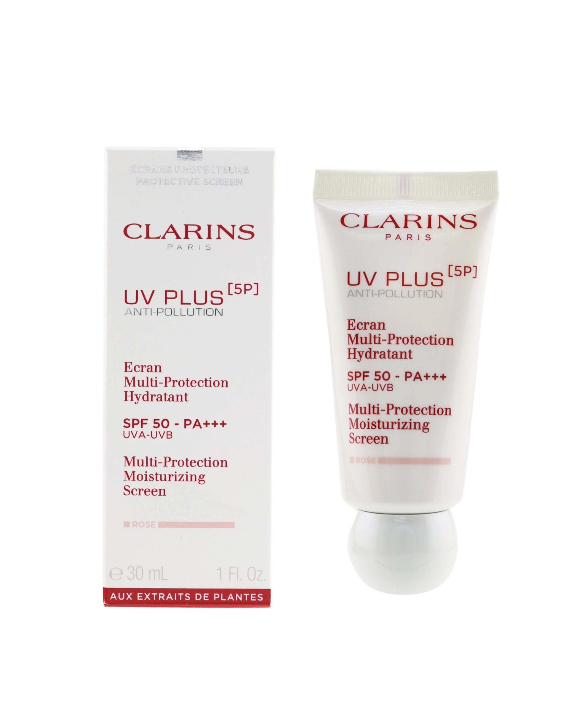 2 Clarins UV Plus [5P] Anti-Pollution Multi-Protection Moisturizing Screen SPF 50 - Rose  50ml/1.6oz, 2 of 3