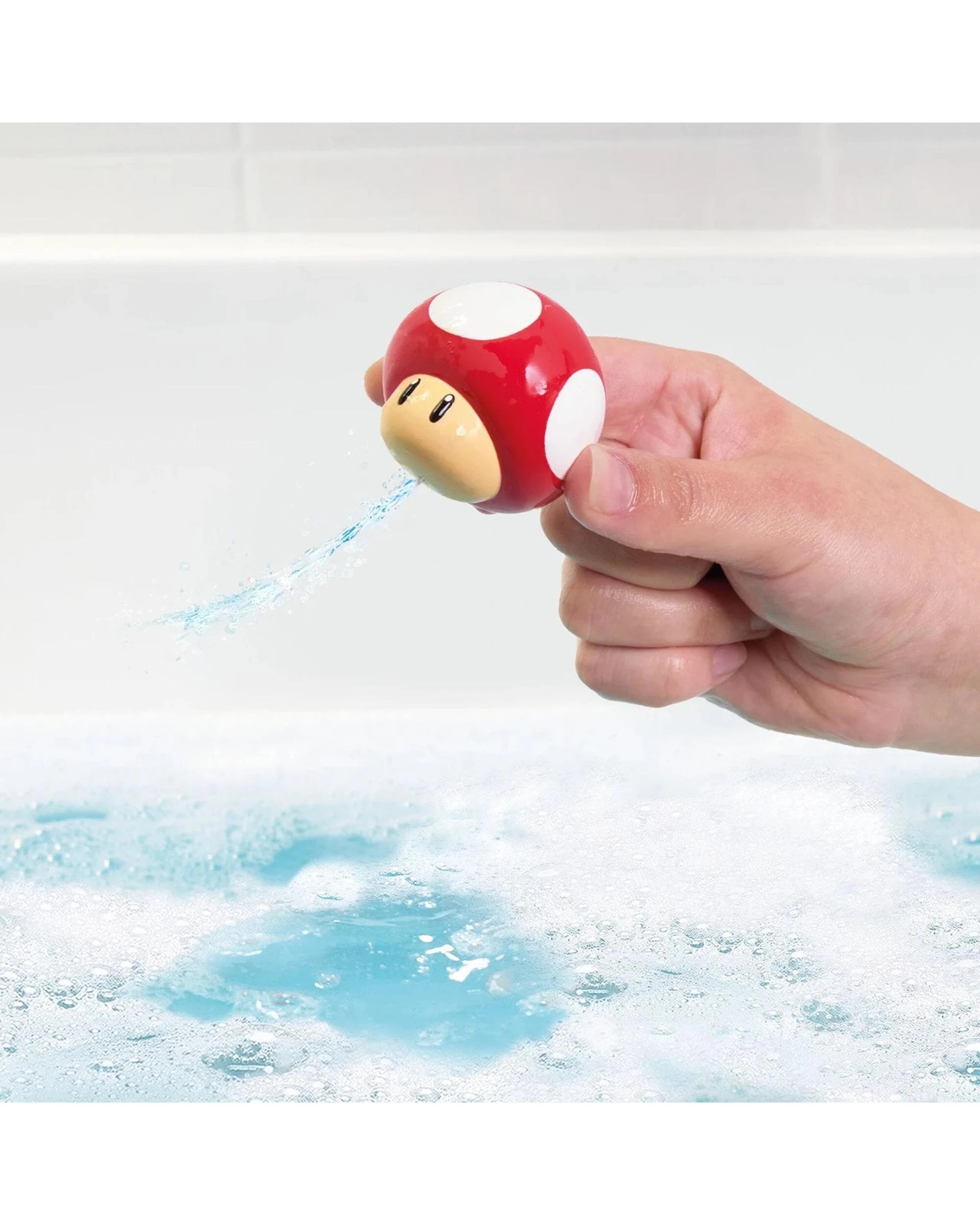 4 Tomy Toomies Super Mario Bath Squirters Super Mushroom and Fire Flower, 4 of 4