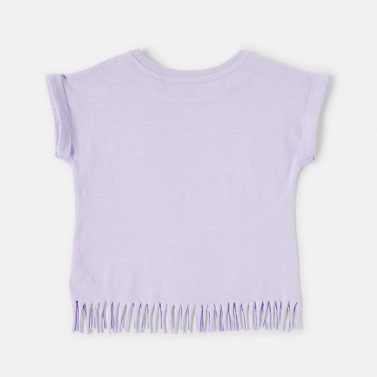 9 Short Sleeve Fringe T-shirt Pst Purple, 9 of 9