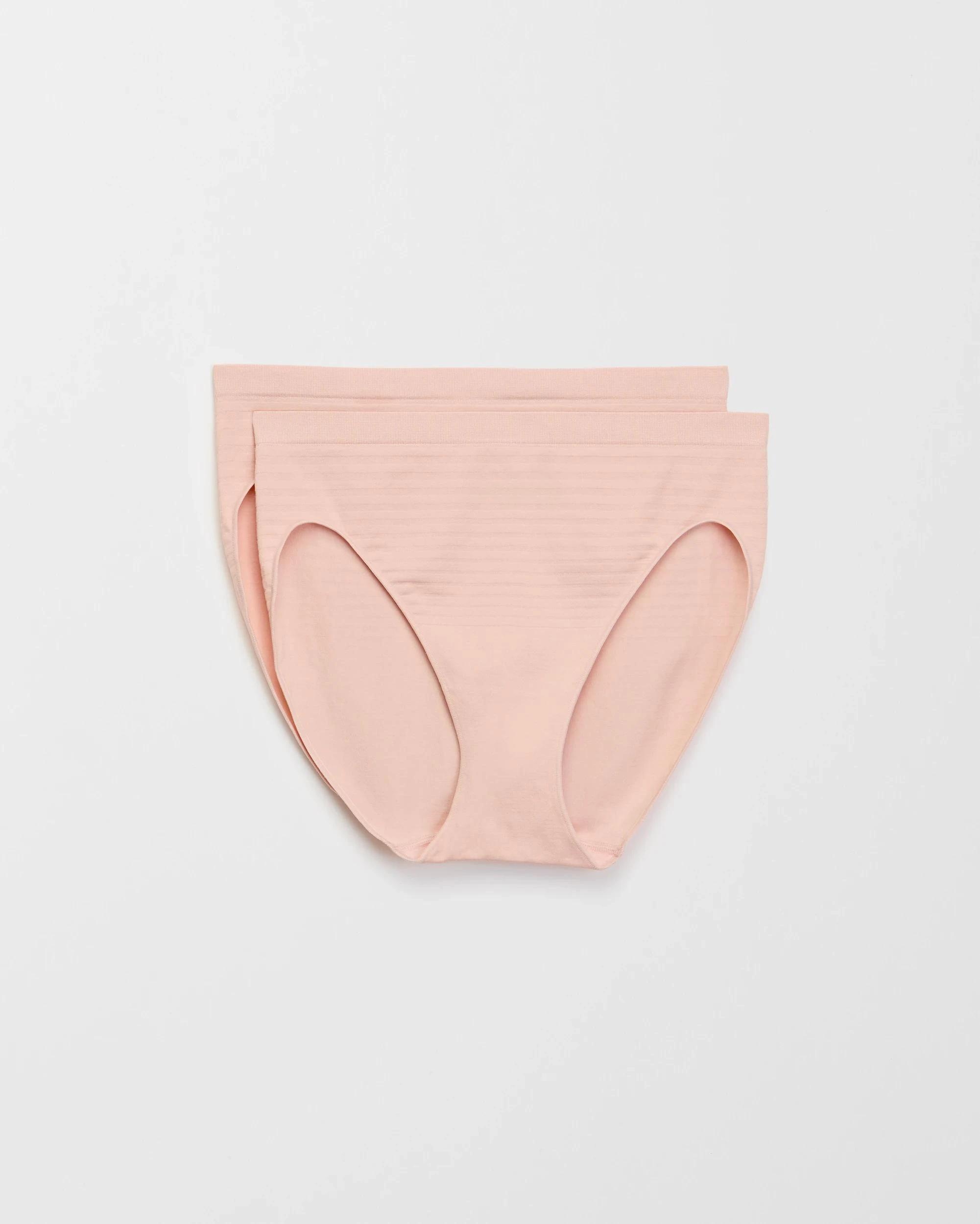 1 Target Woman 2 Pack Seamfree Matte and Shine High Cut Briefs POTPOURRI, 1 of 4