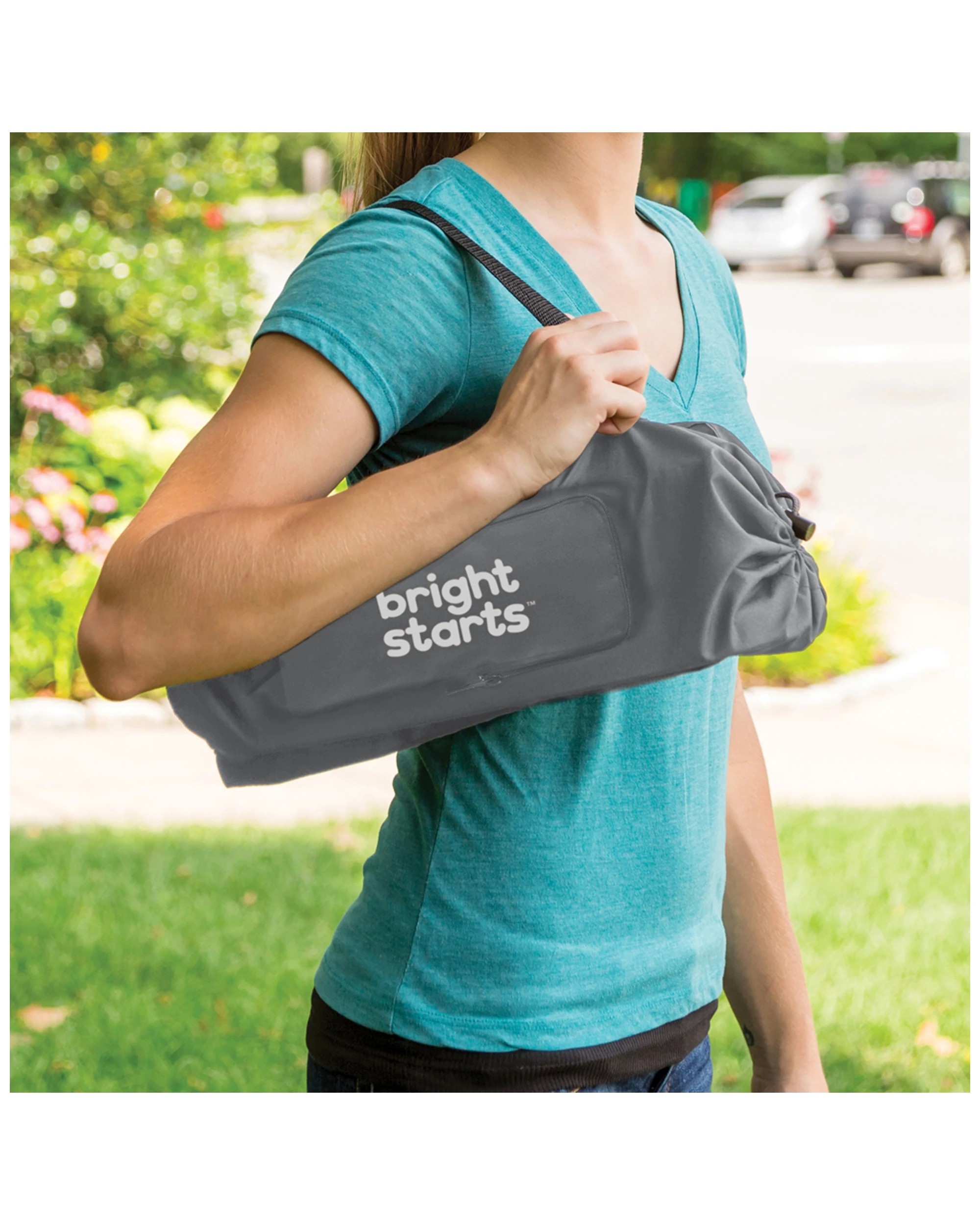 6 Bright Starts Pop N Sit Baby Portable Booster Seat 6 Months Plus - Grey, 6 of 6