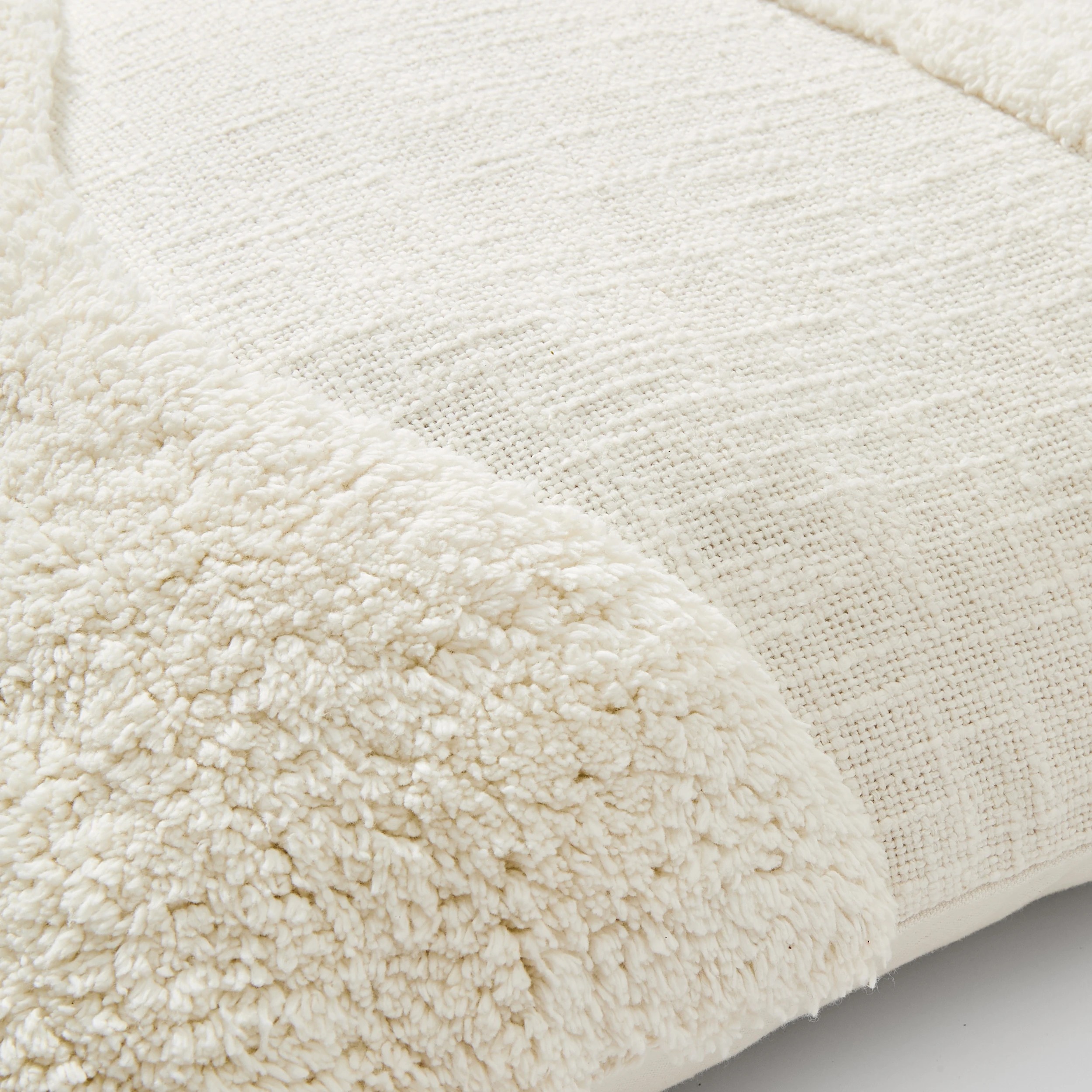 6 50cm Tufted Cushion Cover - White, 6 of 7