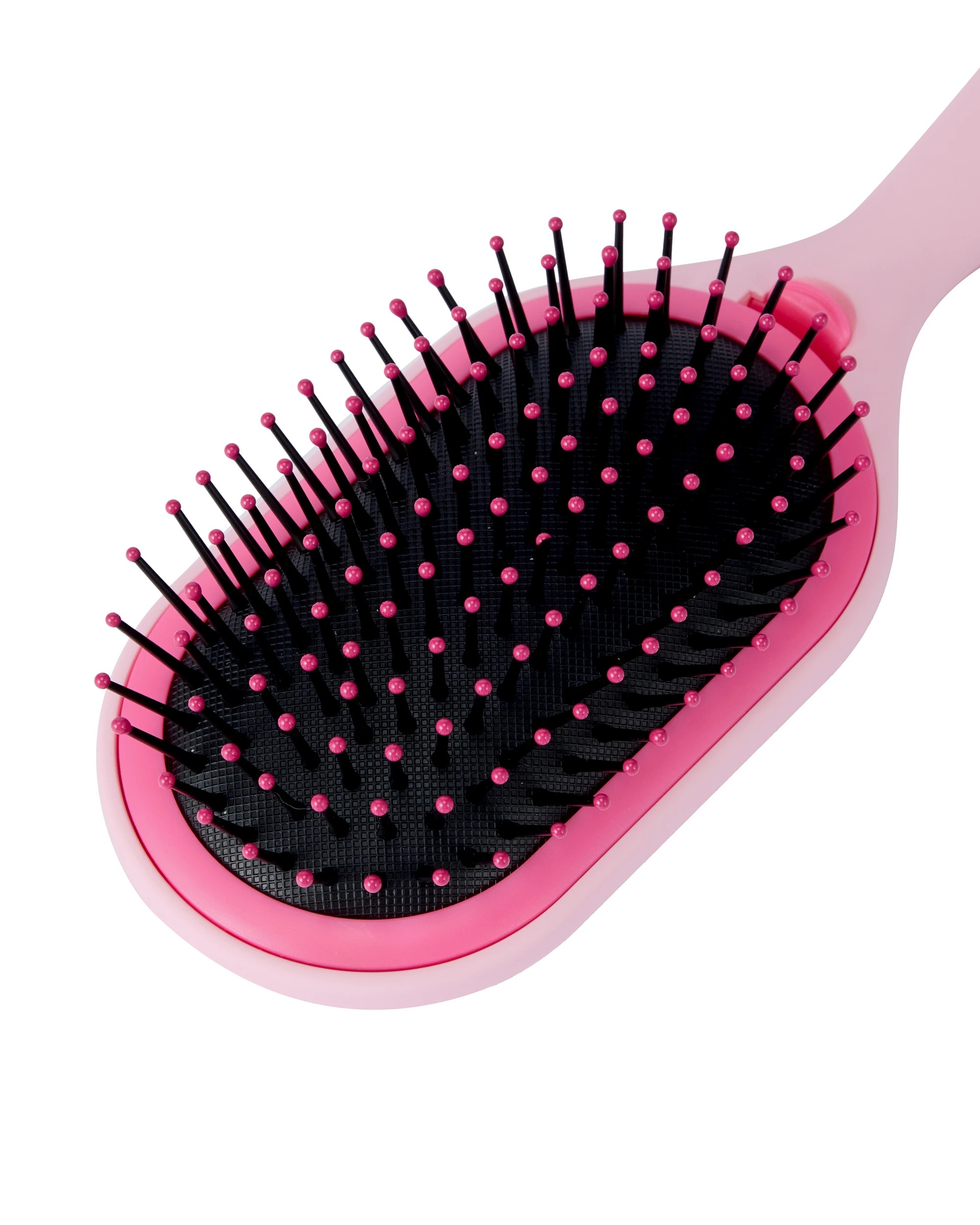 2 OXX Haircare 2-in-1 Detangling Hair Brush and Mirror - Pink, 2 of 7