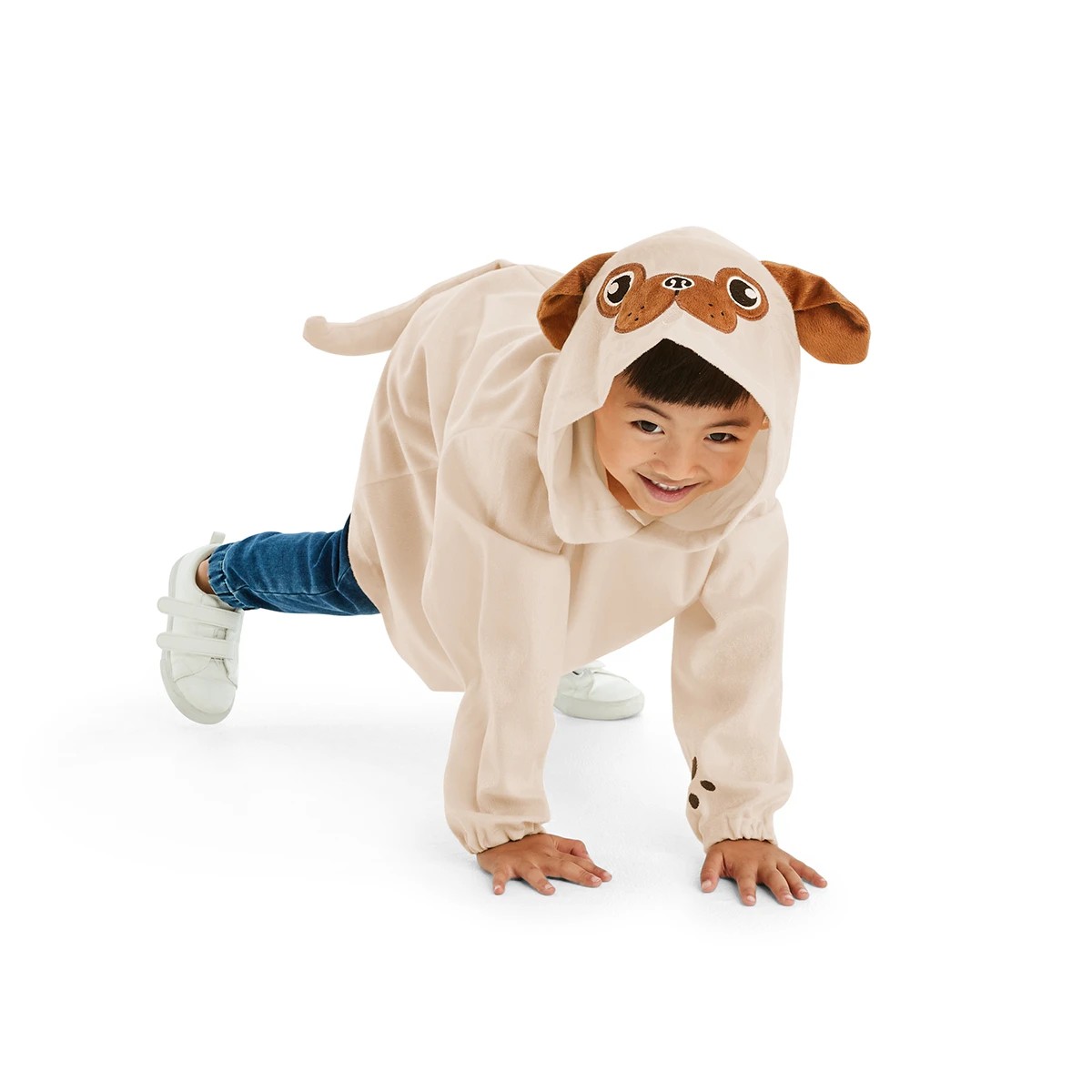 1 Pug Hood Pullover Costume - Ages 4-6, 1 of 10