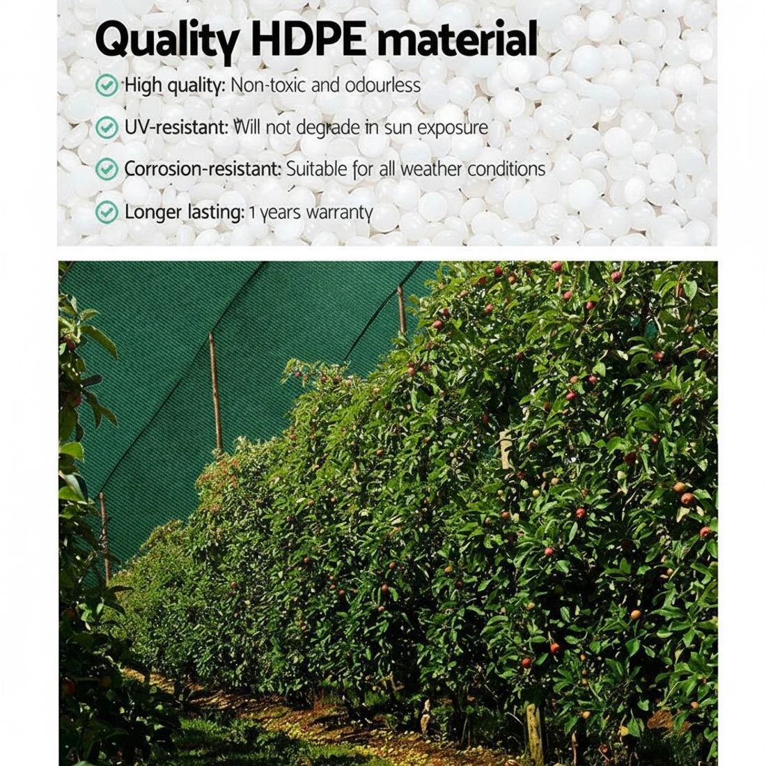 6 Instahut 90% Shade Cloth 1.83x30m Shadecloth Sail Heavy Duty - Green, 6 of 7