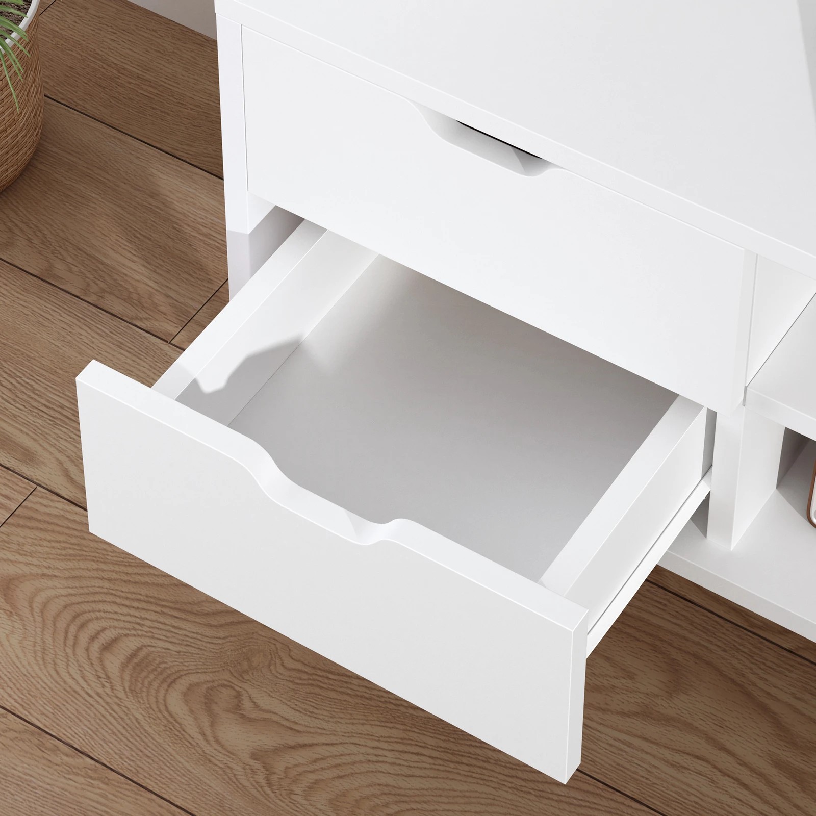 8 Alfordson Entertainment Unit 120cm TV Cabinet Stand Storage Drawer - White, 8 of 9