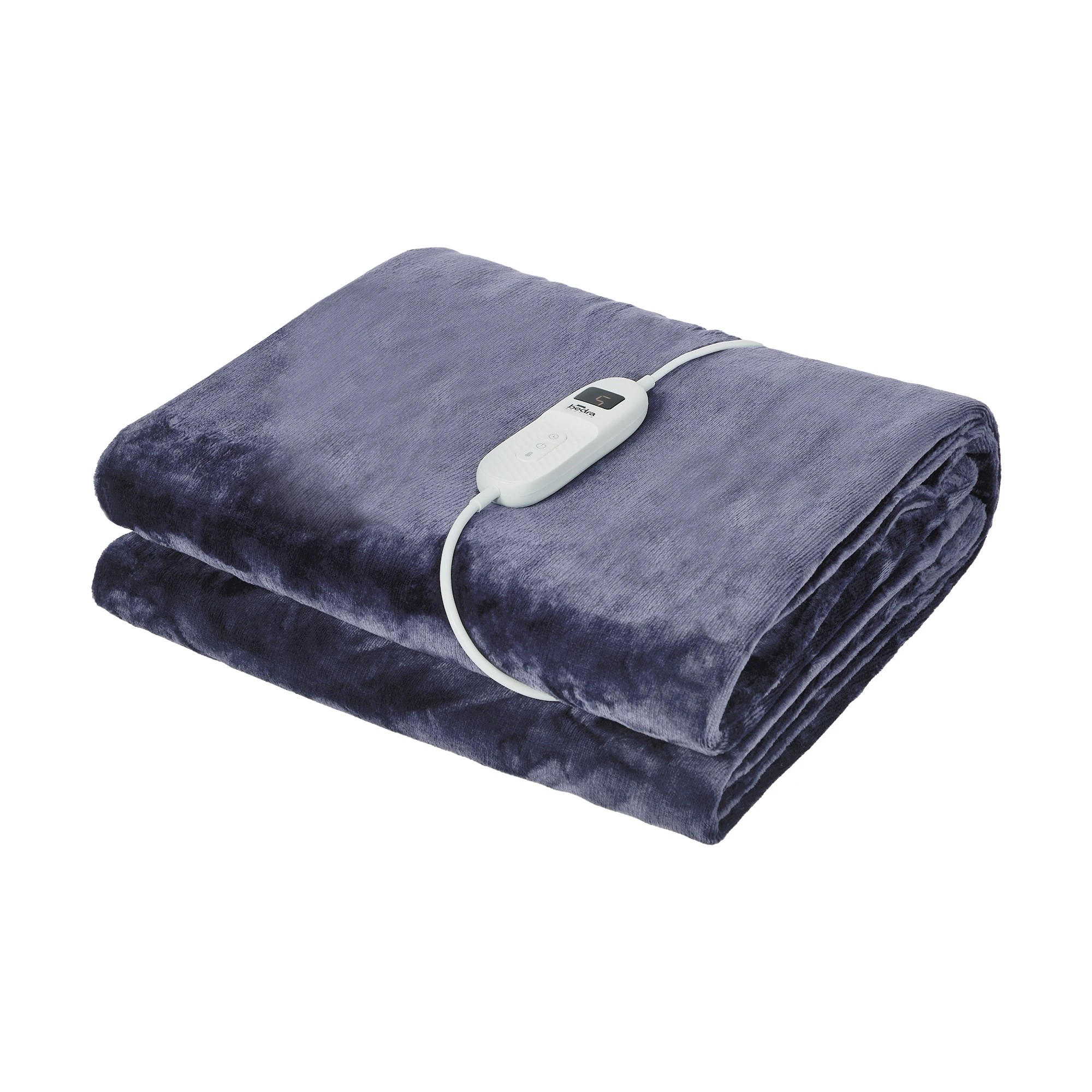 1 Bedra Bedding Electric Throw Rug Washable Heated Blanket Flannel Winter Warm - Single Bed - Purple, 1 of 10