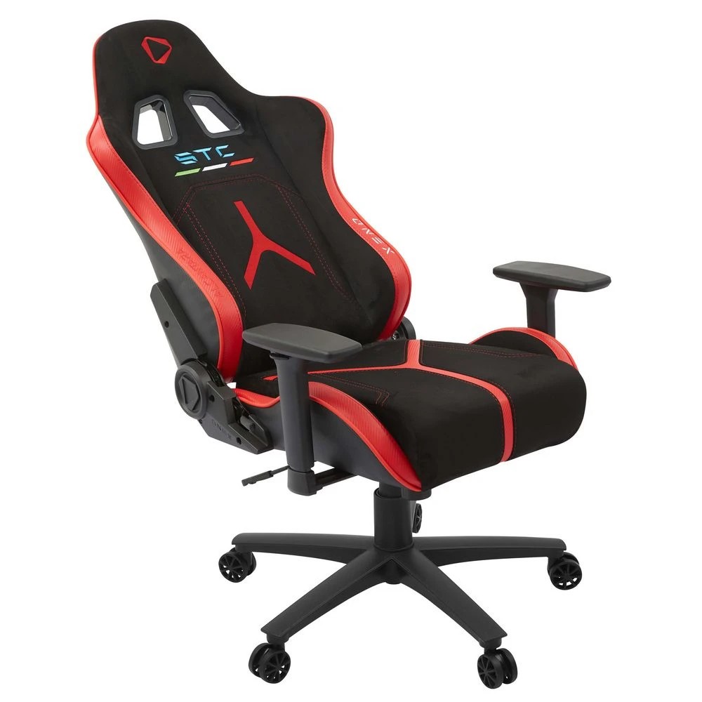 6 ONEX STC Alcantara Gaming Chair Black and Red Ergonomic Chairs and Desk Chairs, 6 of 8