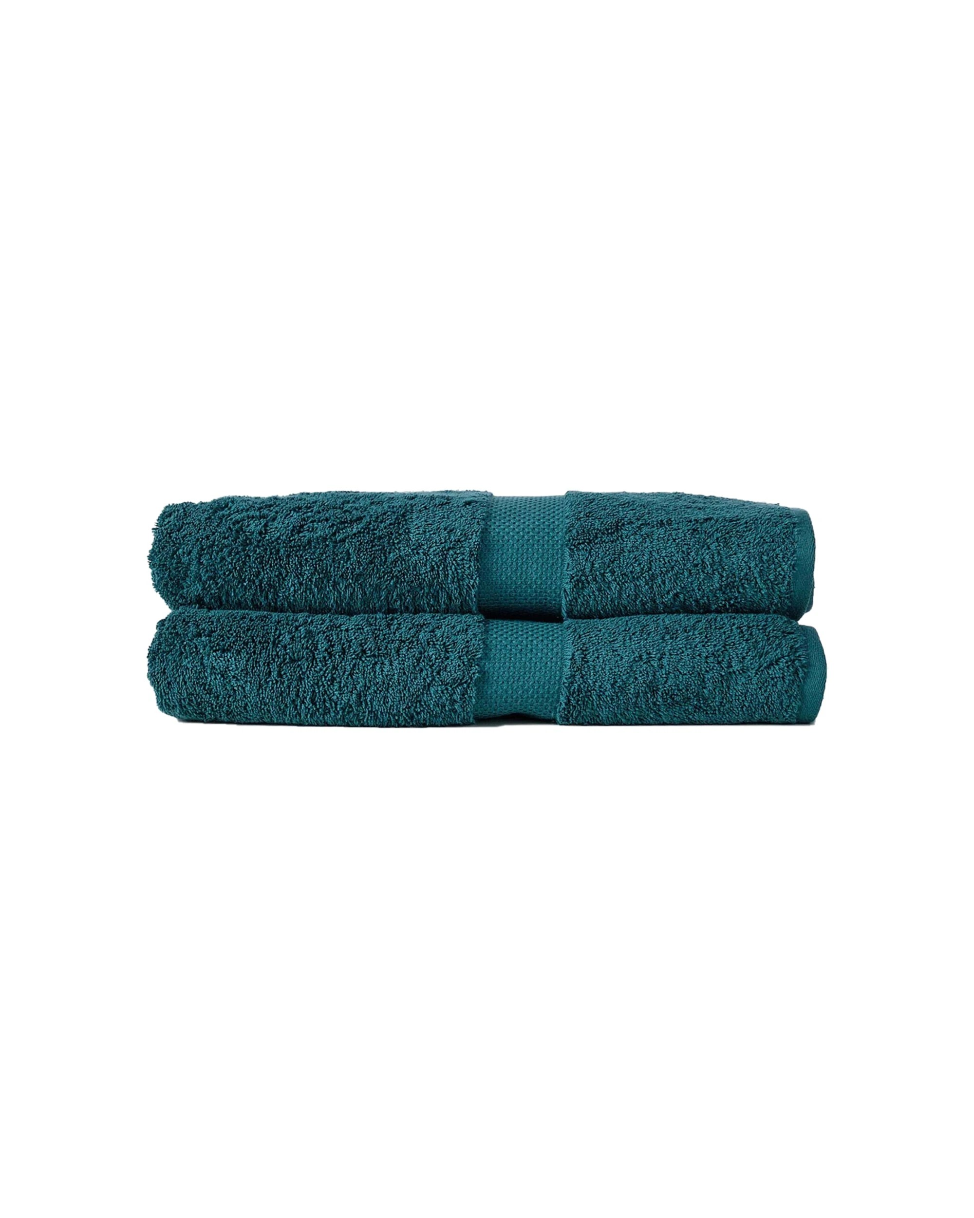 1 Canningvale 2pc Royal Splendour Bath Sheet Set Azzurrite Teal Cotton 90x160cm
 - Blue, 1 of 3