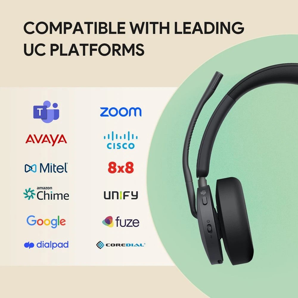 7 Yealink BH74 Bluetooth ANC On-Ear Headset Black, 7 of 8