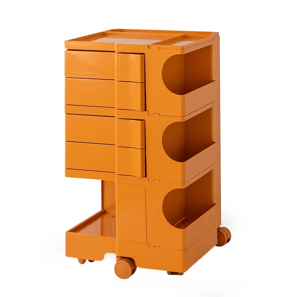 1 Artiss Storage Trolley Bedside Table 5 Tier Cart Boby Replica - Orange, 1 of 9