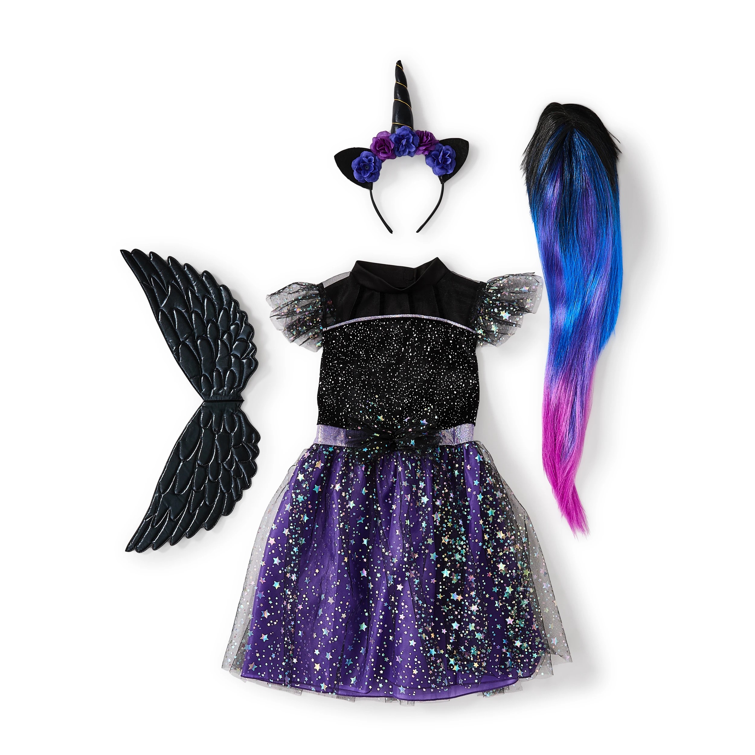 7 4 Piece Dark Unicorn Costume - Ages 6-8, 7 of 10
