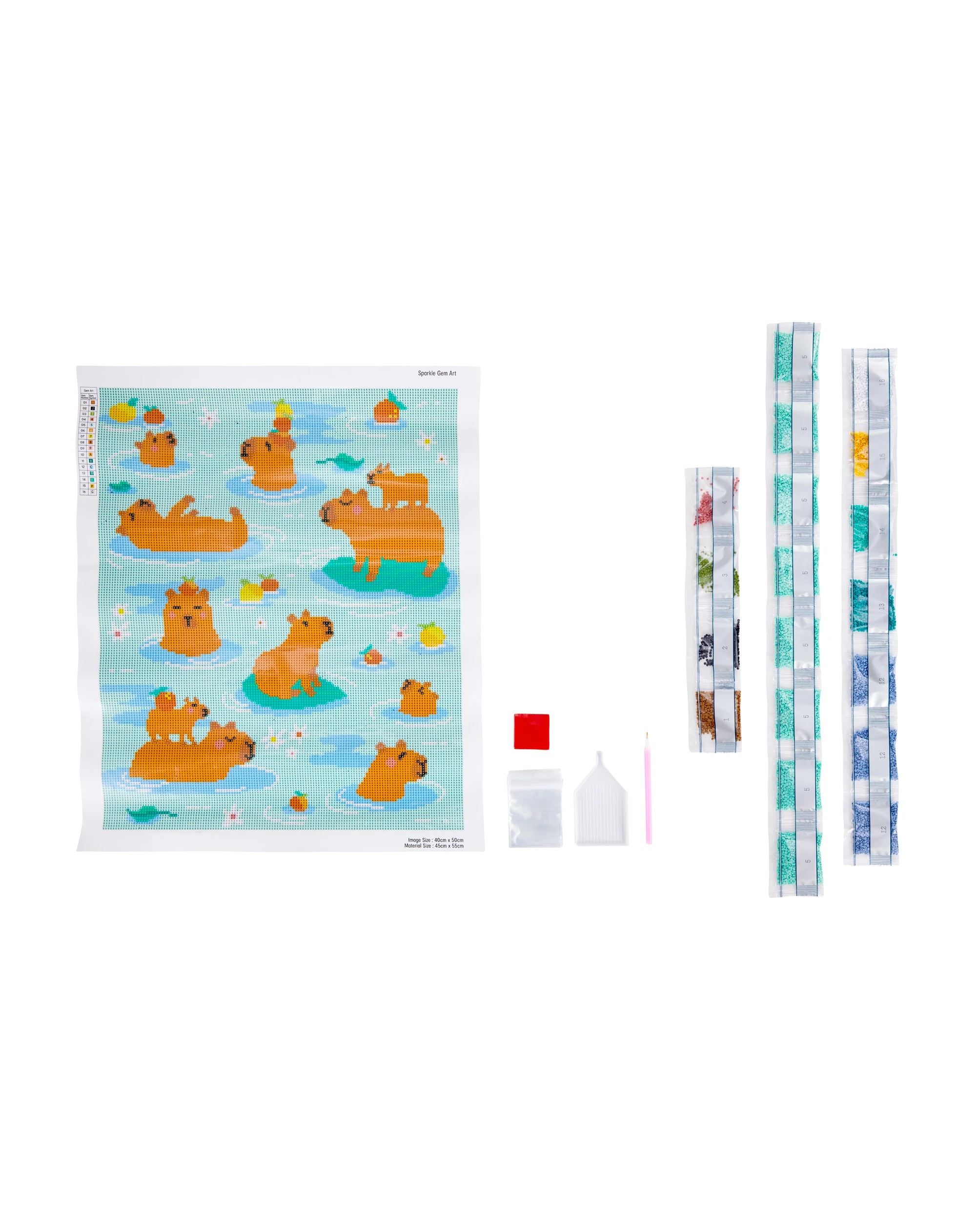 2 DIY Sparkle Gem Art - Capybara, 2 of 3