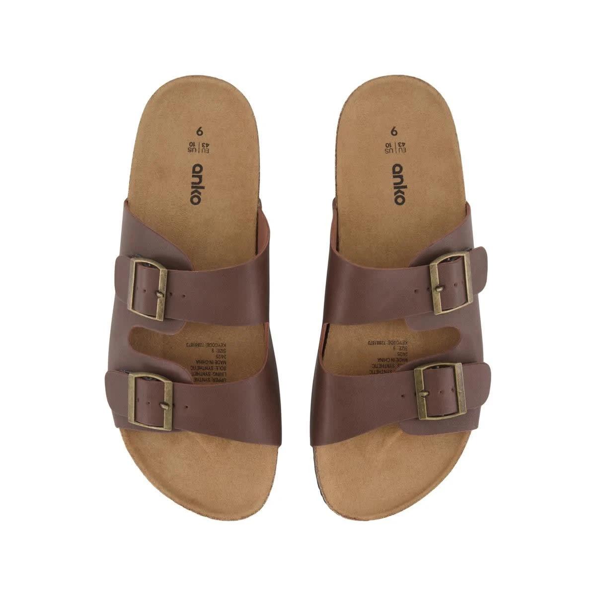 3 Double Buckle Sandals BROWN, 3 of 4