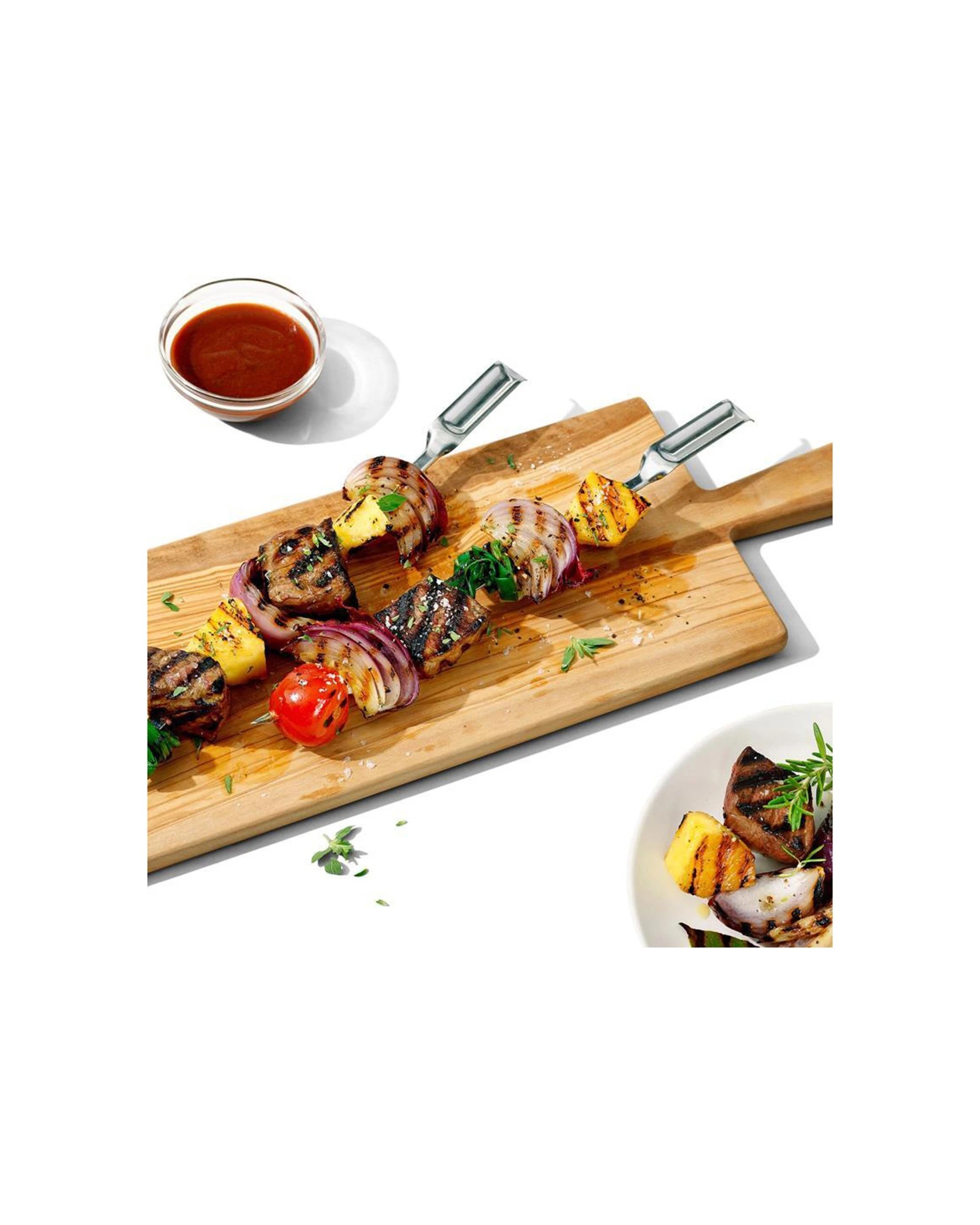 4 Oxo 6pc Stainless Steel Grilling Skewer Set Flat Design Dishwasher Safe - Silver, 4 of 6