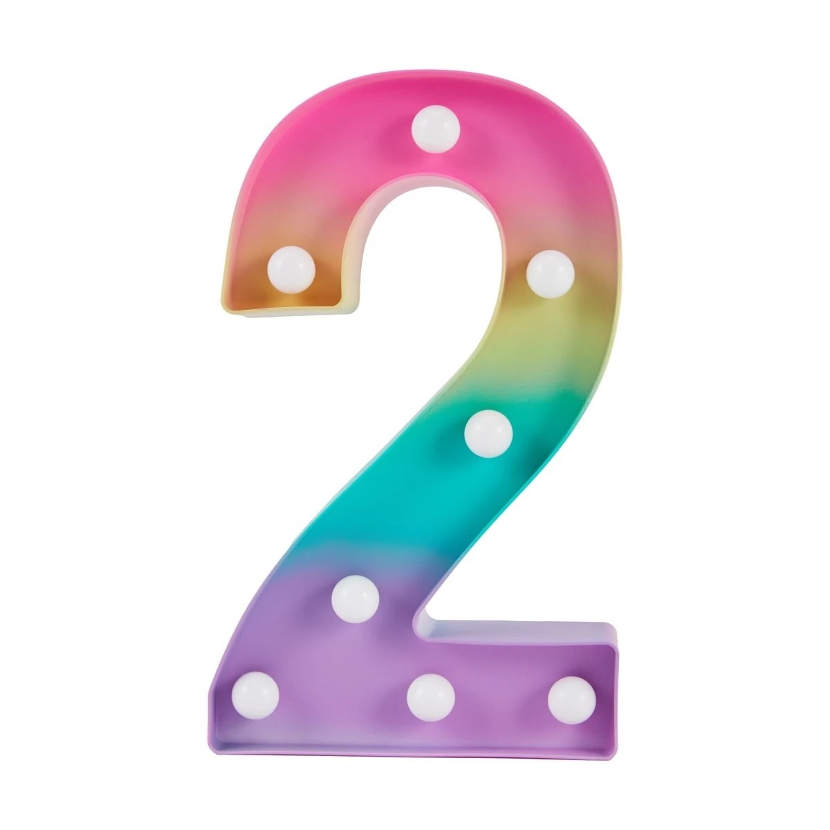 2 Ombre Light Up Number - 2, 2 of 5