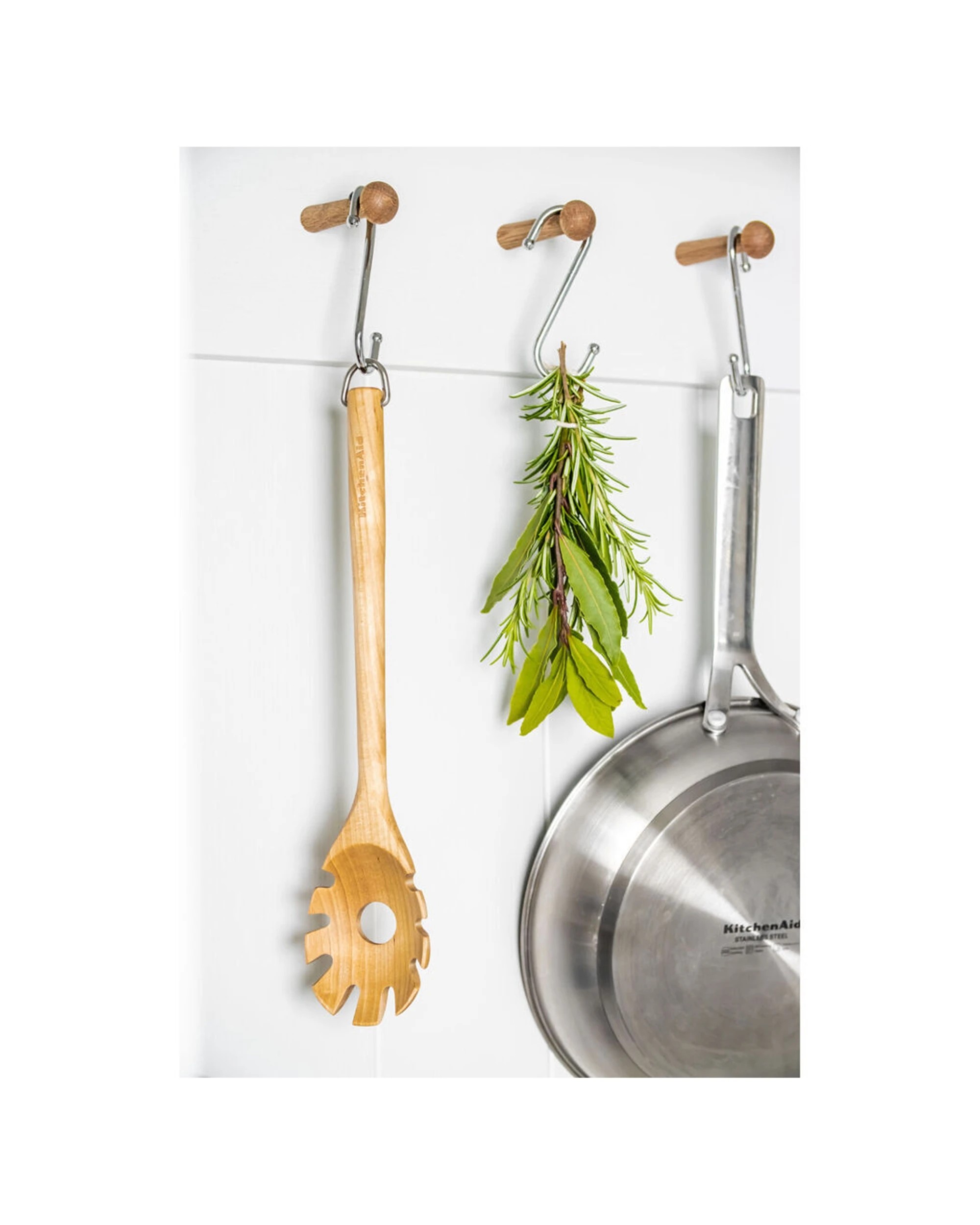 6 KitchenAid Birchwood Pasta Server 4PK Wooden Cooking Kitchen Utensil - Beige, 6 of 6