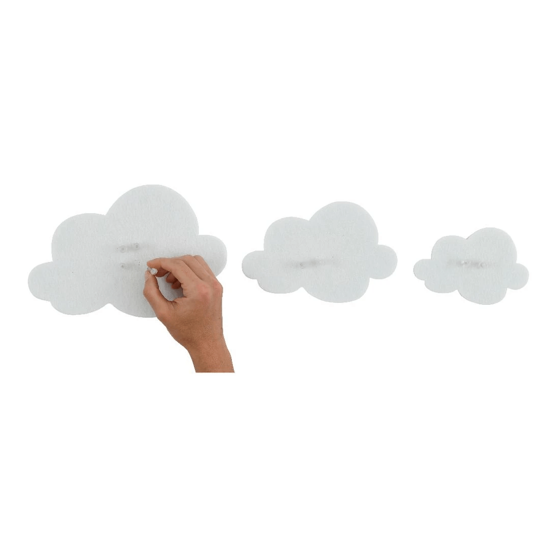 4 Otto Adhesive Cloud Feltboards Grey 3 Pack, 4 of 8