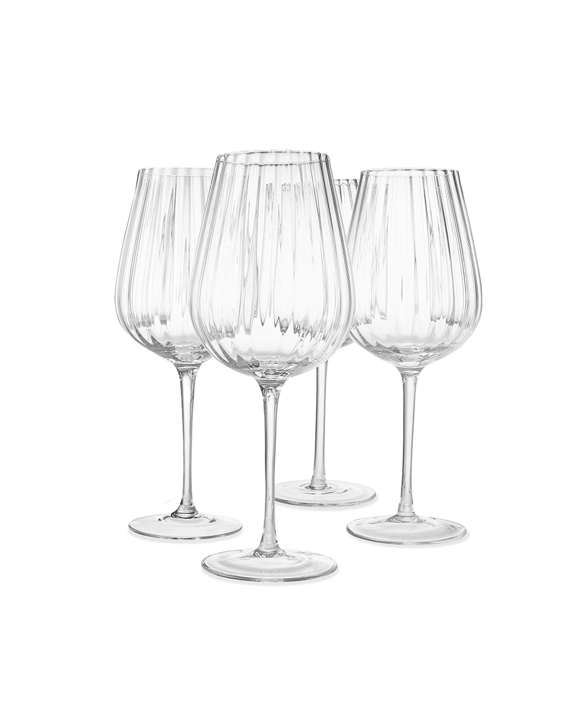 4 Ripple Wine Glasses