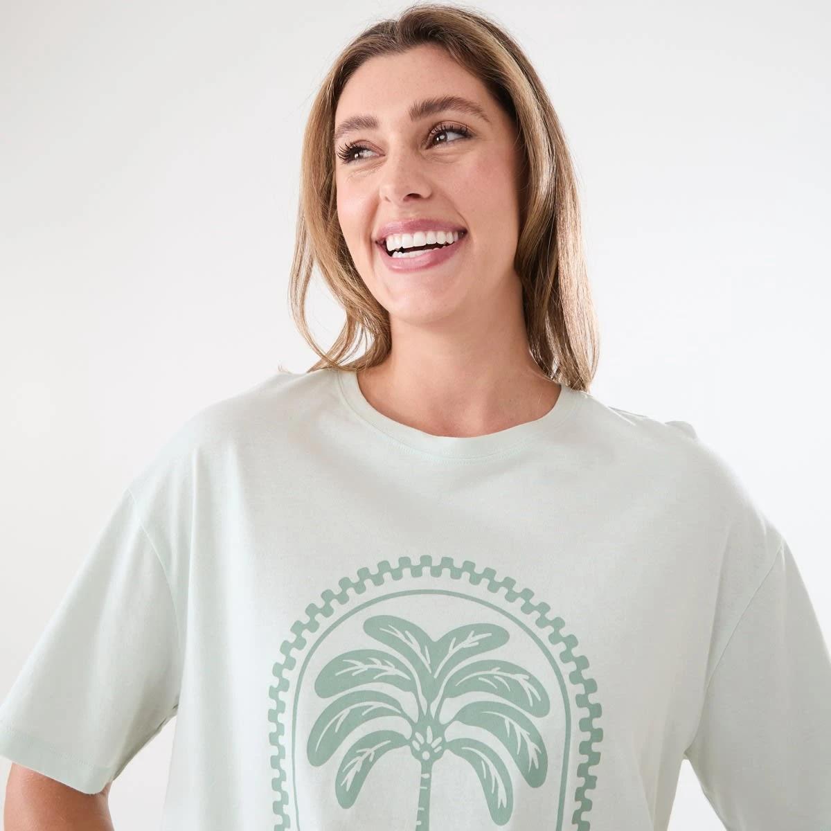 4 Knit T-shirt and Shorts Pyjama Set PALM SPROUT, 4 of 6