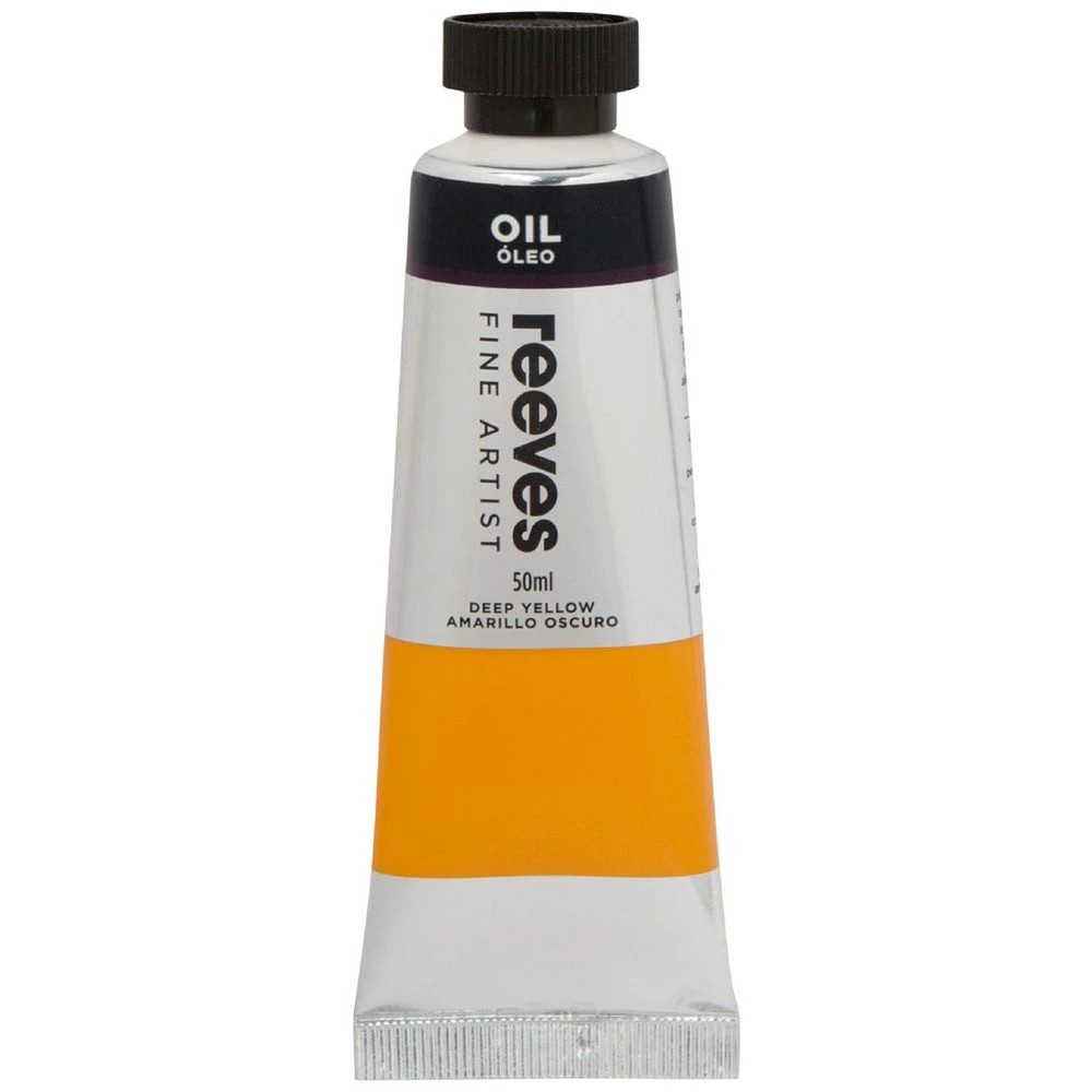 1 Reeves Oil Paint 50mL Deep Yellow, 1 of 1