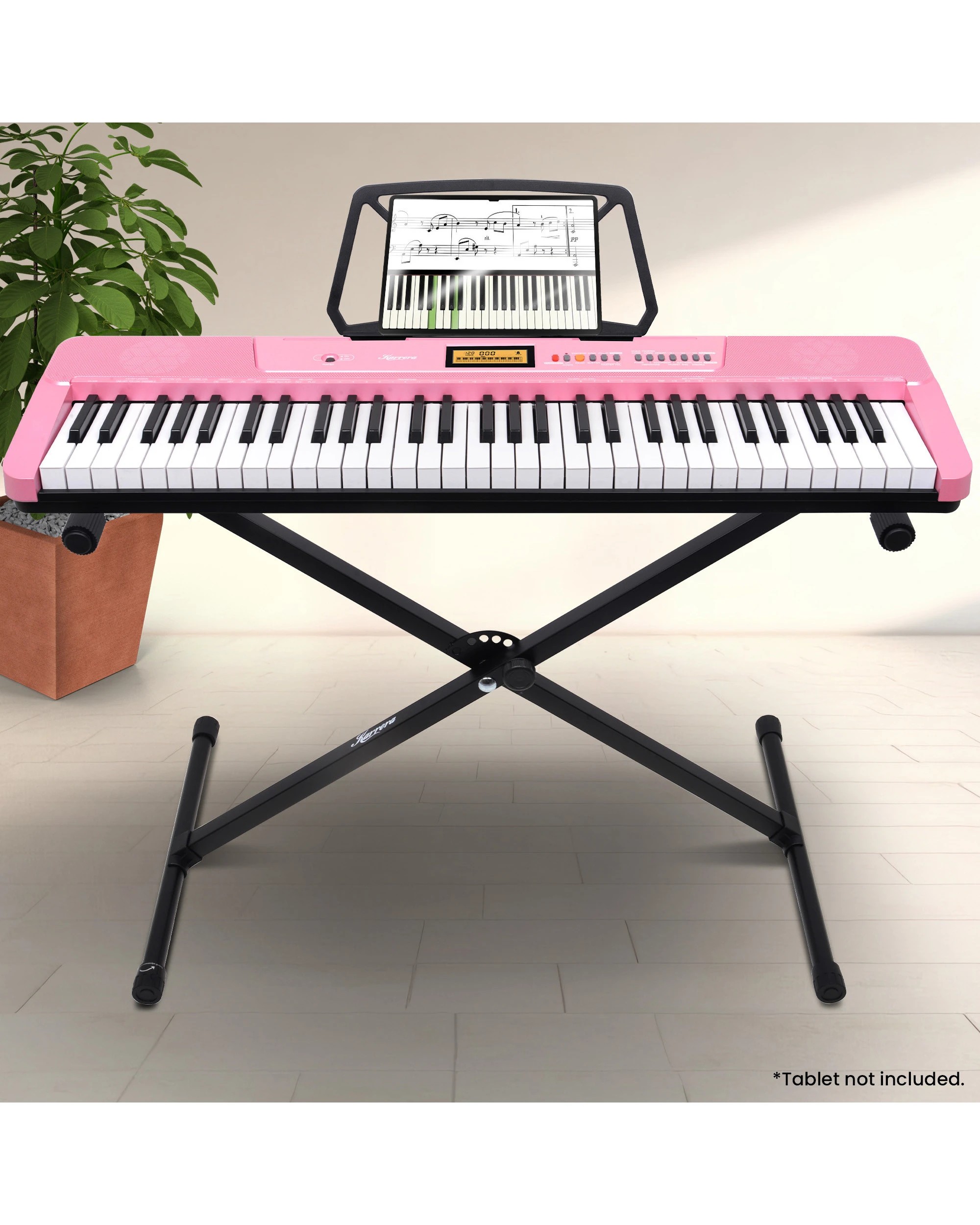 7 Karrera 61-Key Electronic Piano Keyboard with LCD and Touch Response in Pink CHJ-291 - Pink, 7 of 7