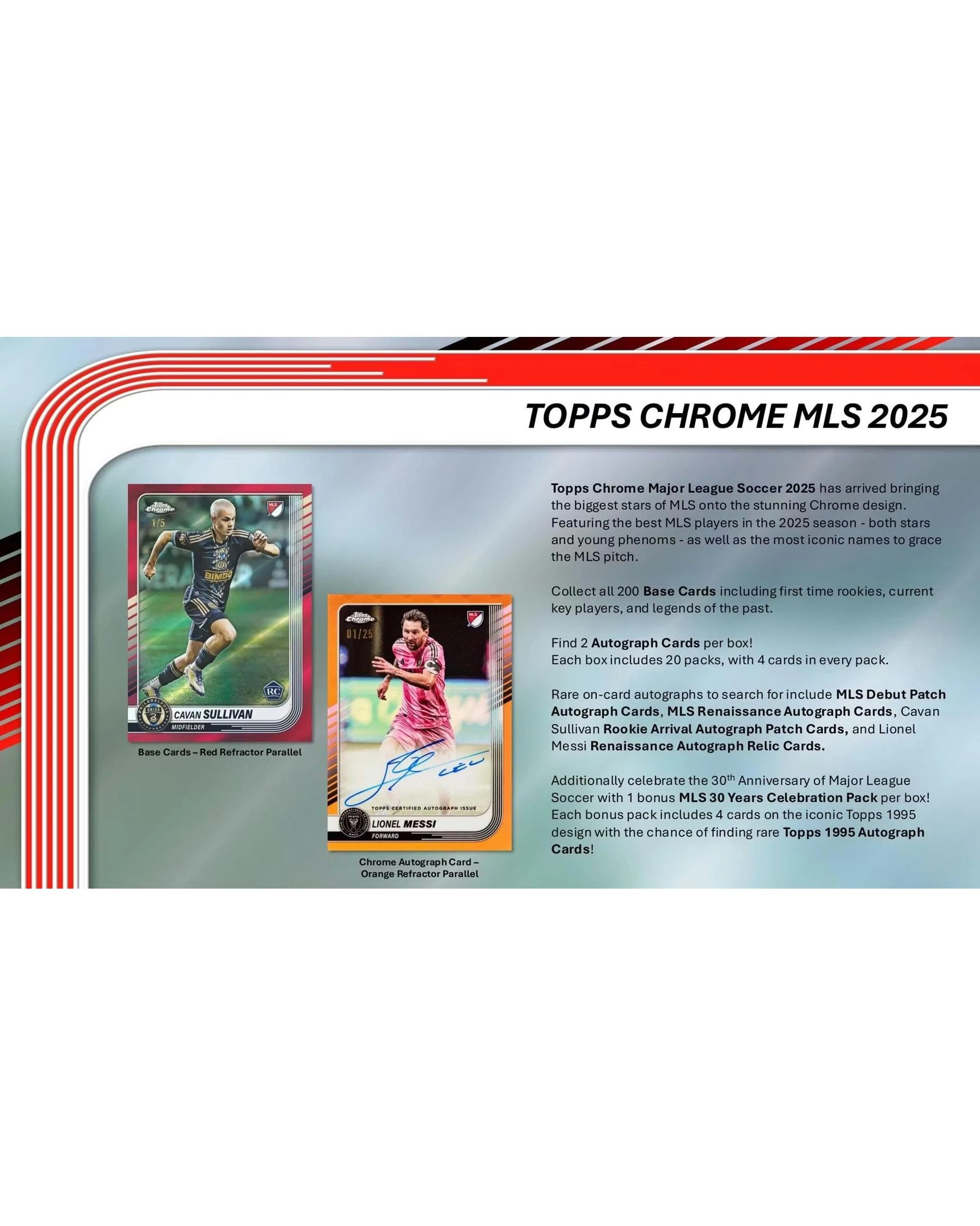 2 Topps Chrome MLS Major League Soccer 2025 Hobby Pack, 2 of 7