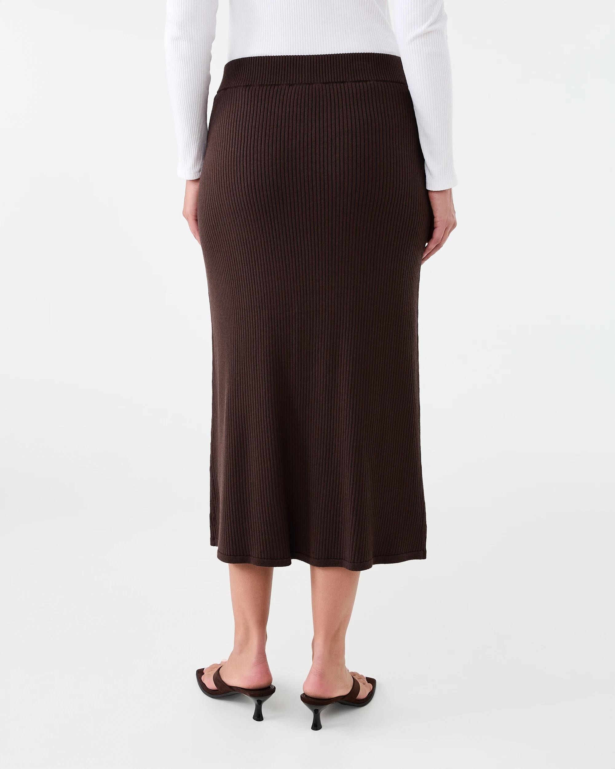 3 Rib True Knit Skirt Melt Brown, 3 of 4