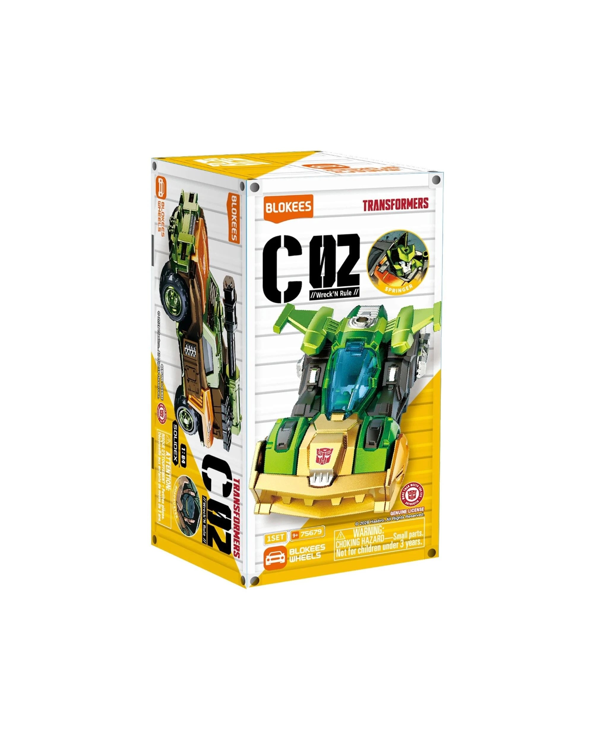 3 Blokees Wheels Transformers C02 Wreck 'N Rule Blind Box Full Case Set of 12, 3 of 10