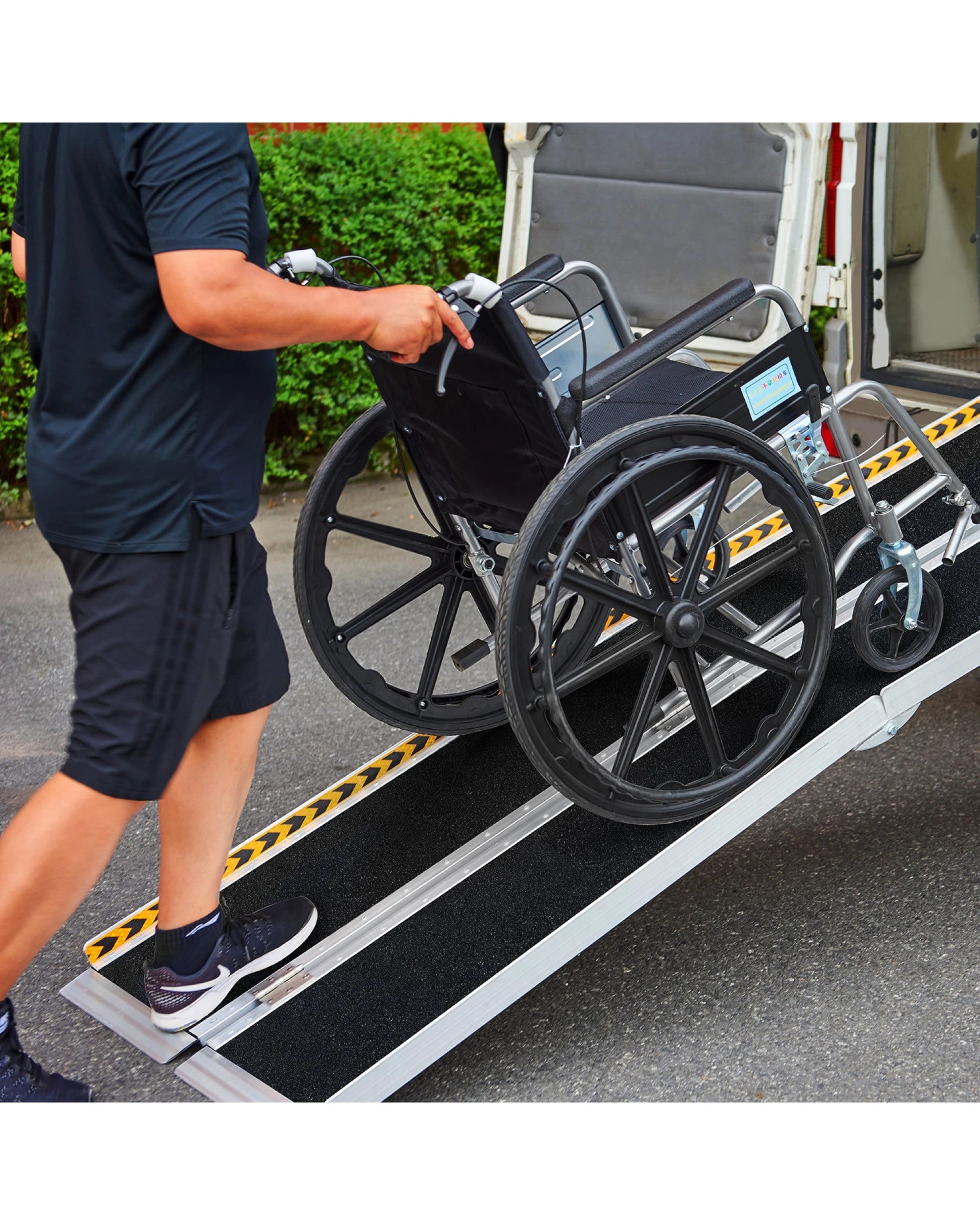 7 Kartrite 5FT Folding Aluminium Wheelchair Ramp Portable Suitcase Mobility Scooter Ramp Non-Slip 272kg Capacity, 7 of 7