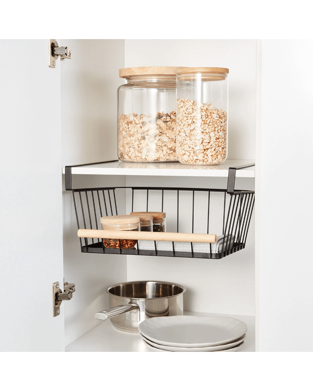 Wire and Wood Undershelf Ba