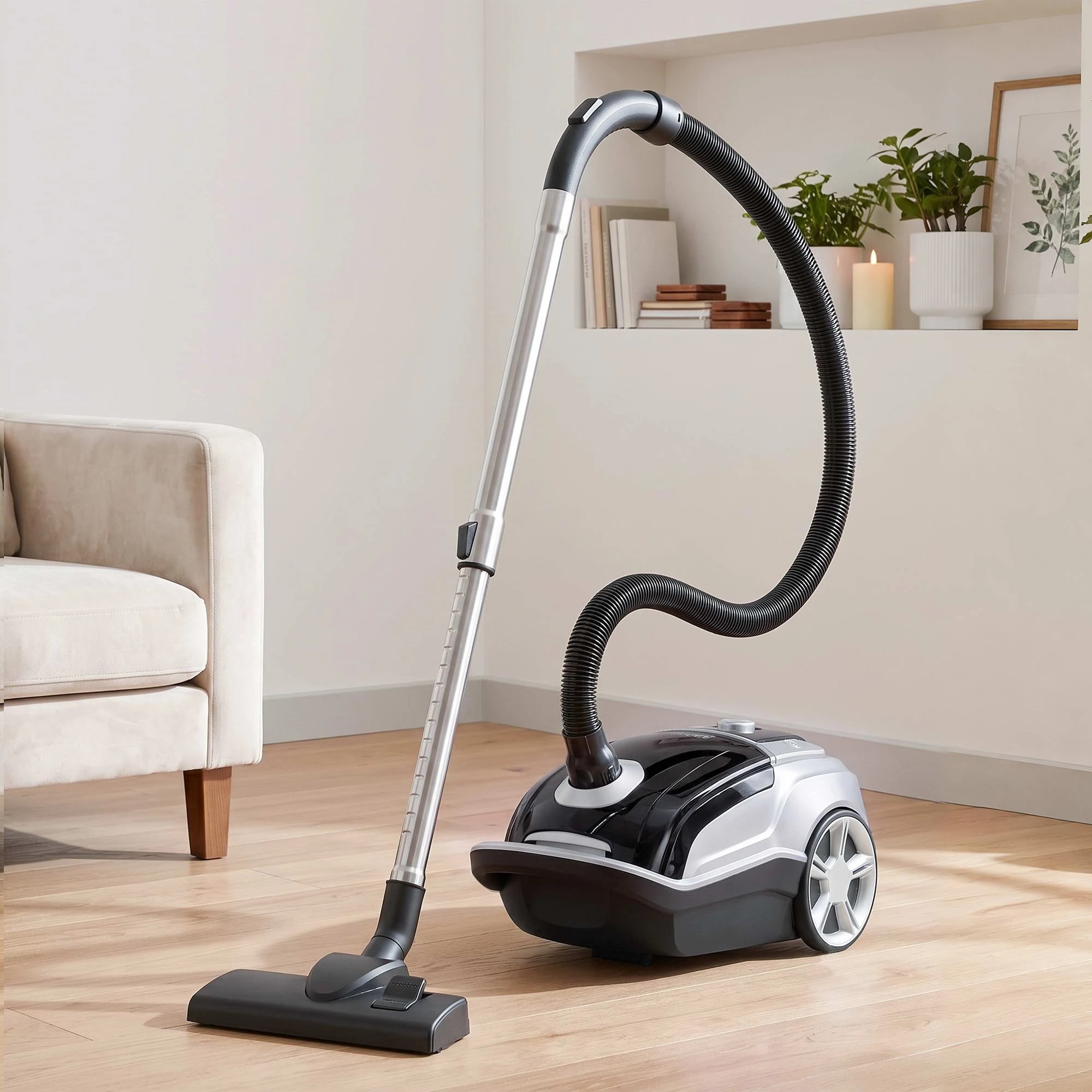 3 DEVANTI Bagged Vacuum Cleaner Powerful Suction for Carpet Wood Tile Floor - Black, 3 of 8