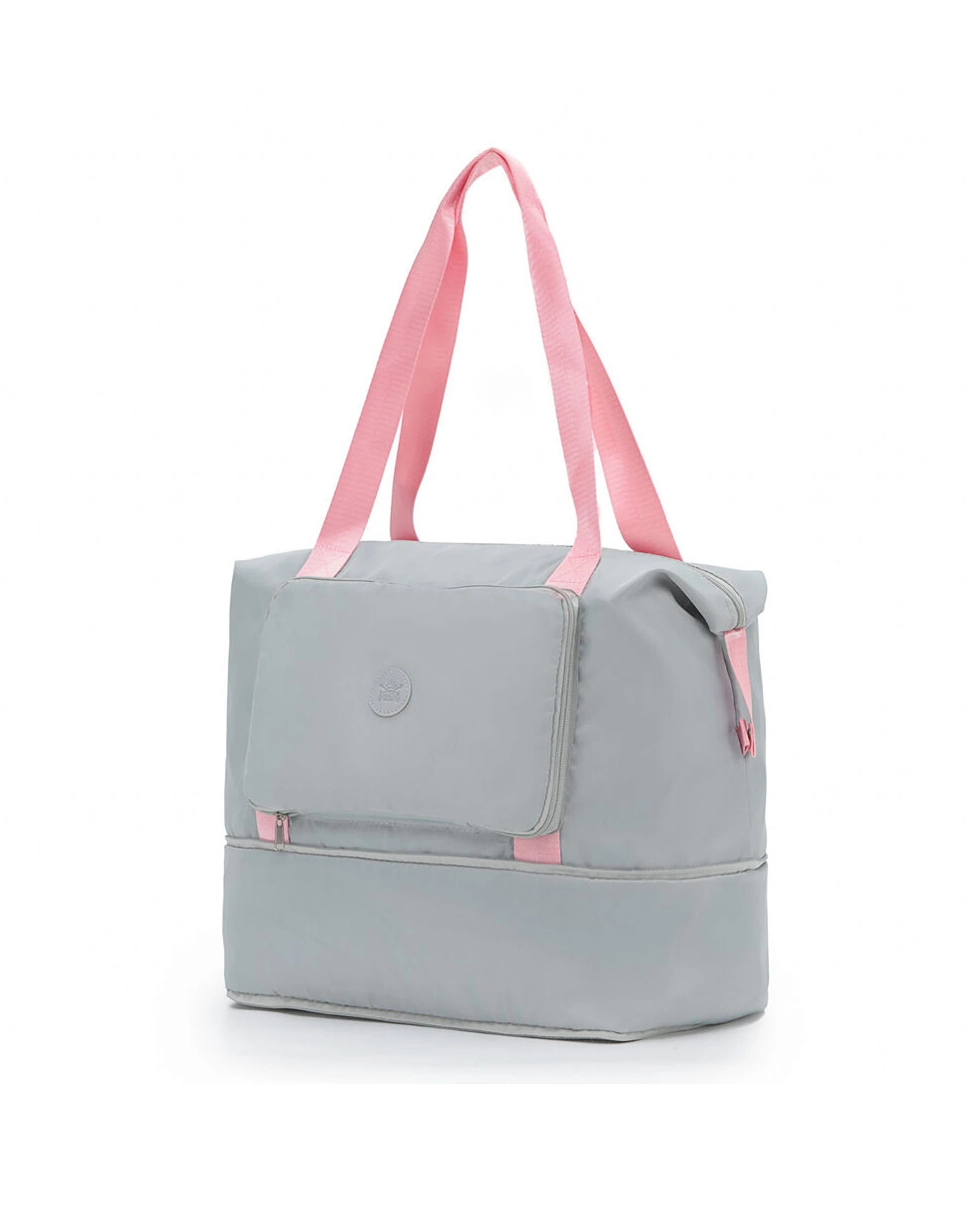 3 Tosca Foldable Expandable Holiday Travel Tote Bag Compact Storage Durable - Grey, 3 of 5