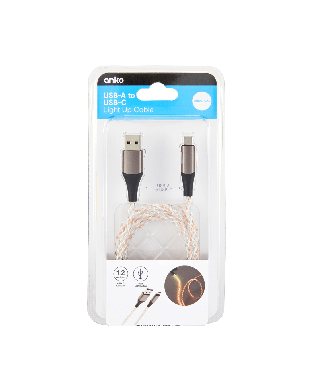 9 1.2m Light Up USB-A to USB-C Cable, 9 of 9