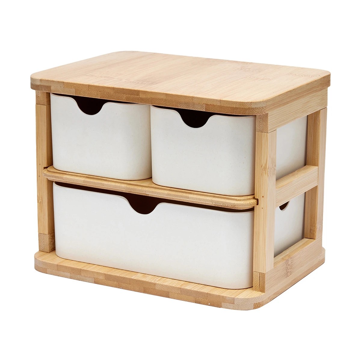 1 3 Drawer Bamboo Storage Unit, 1 of 8