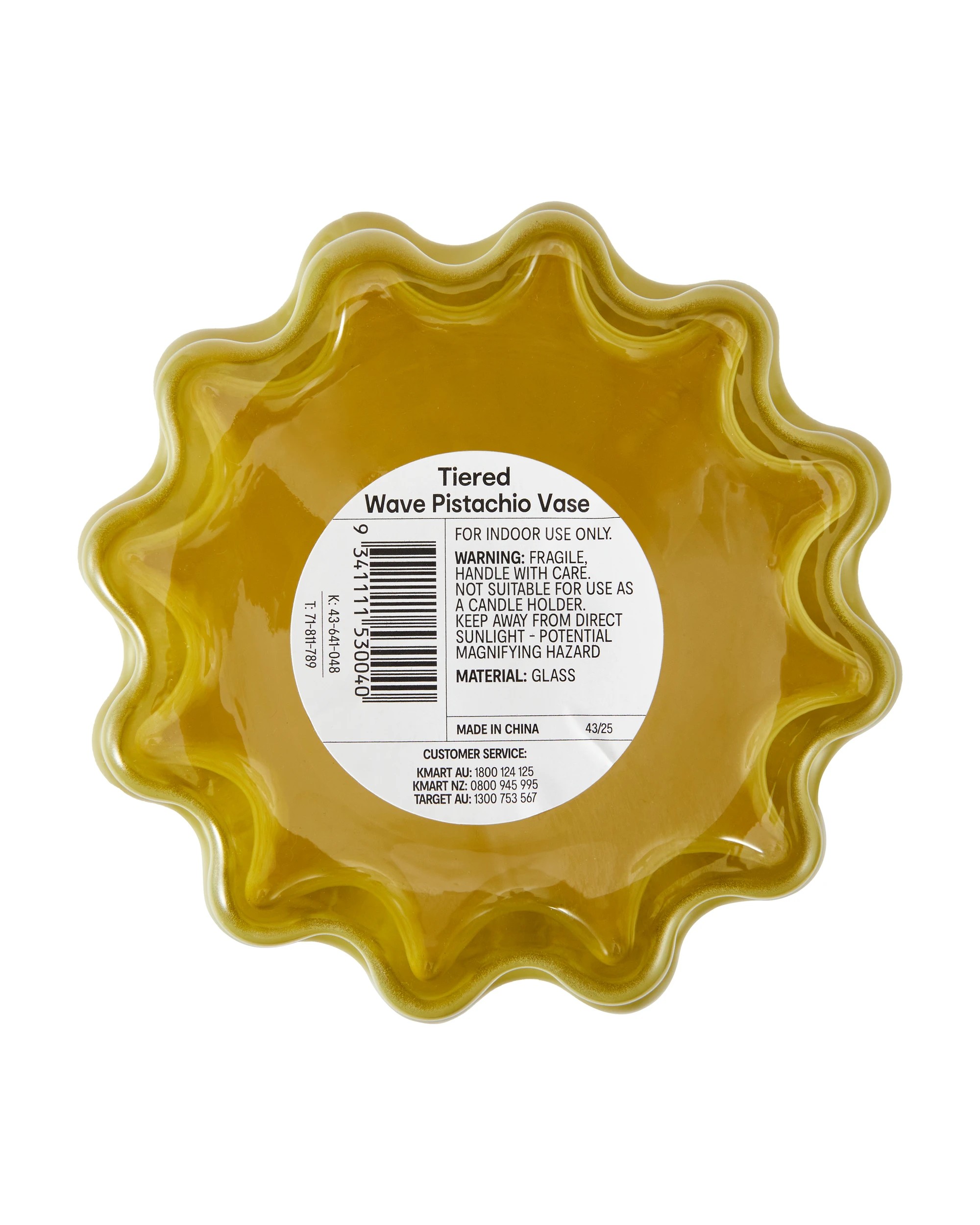 5 Tiered Wave Pistachio Vase, 5 of 5