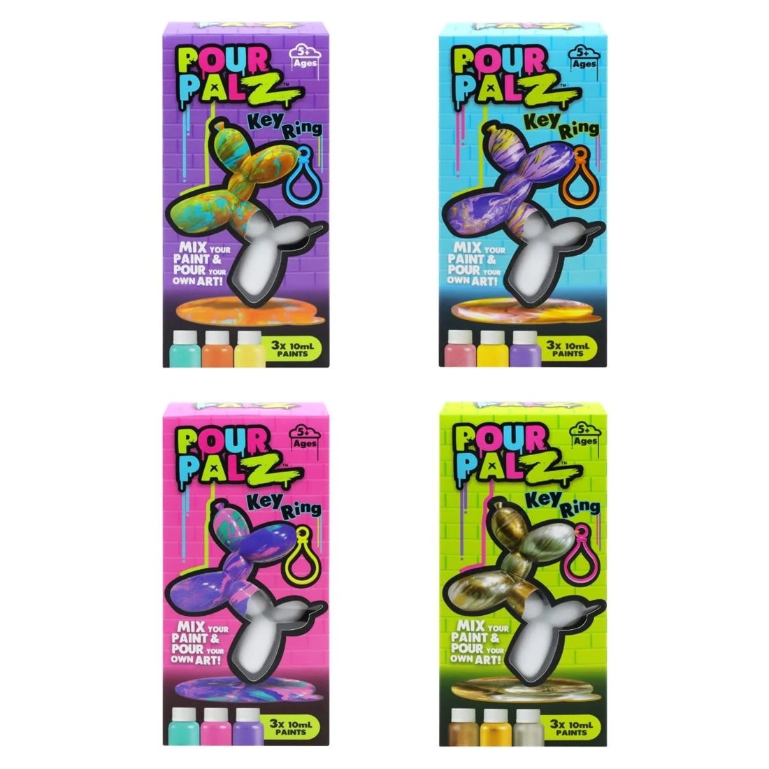 1 Pour Palz Mini Balloon Dog Keyring - Assorted, 1 of 7