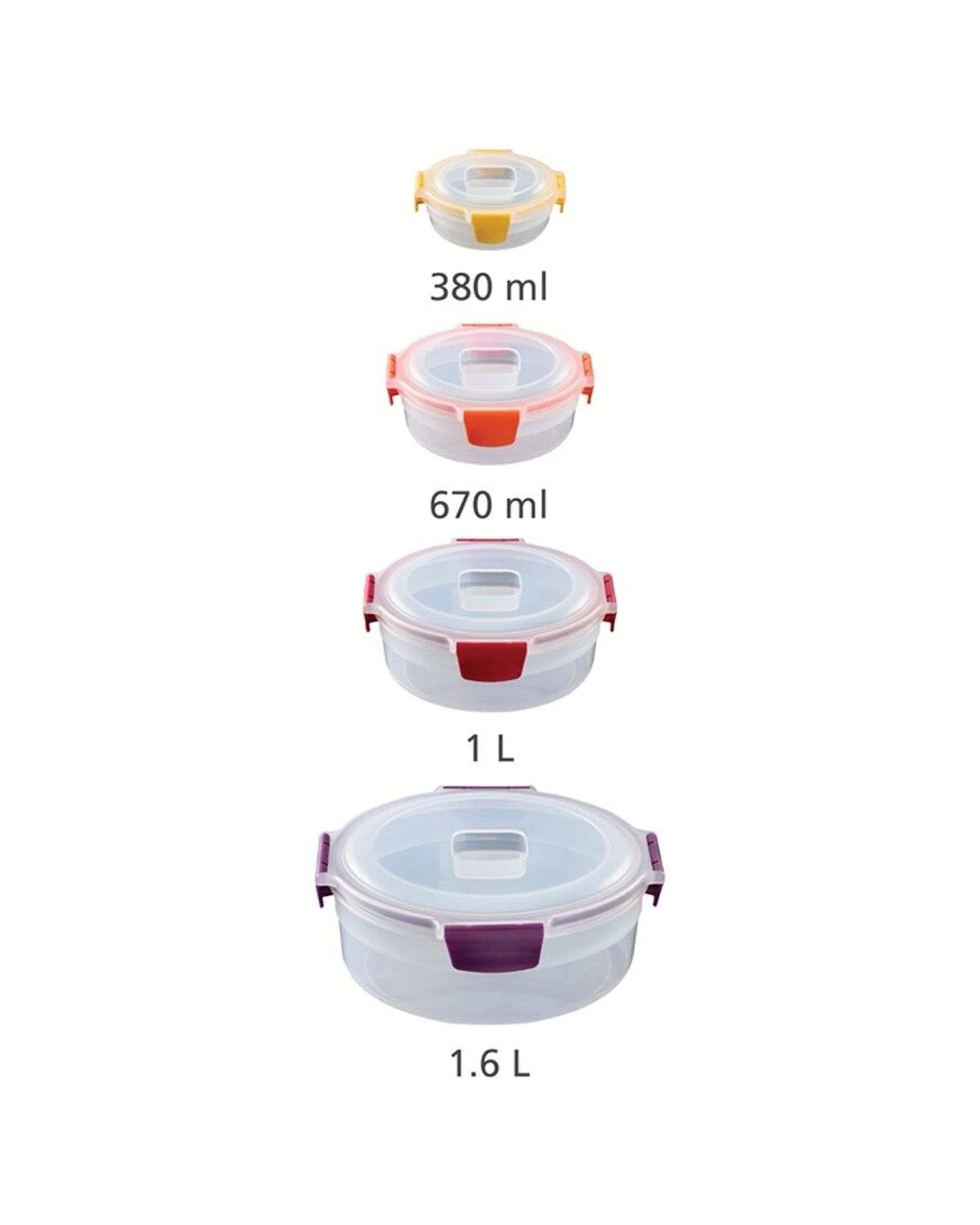 8 Joseph Joseph 2x 4pc Nest Lock Round Airtight Food Container Set Multisize - Multi, 8 of 8