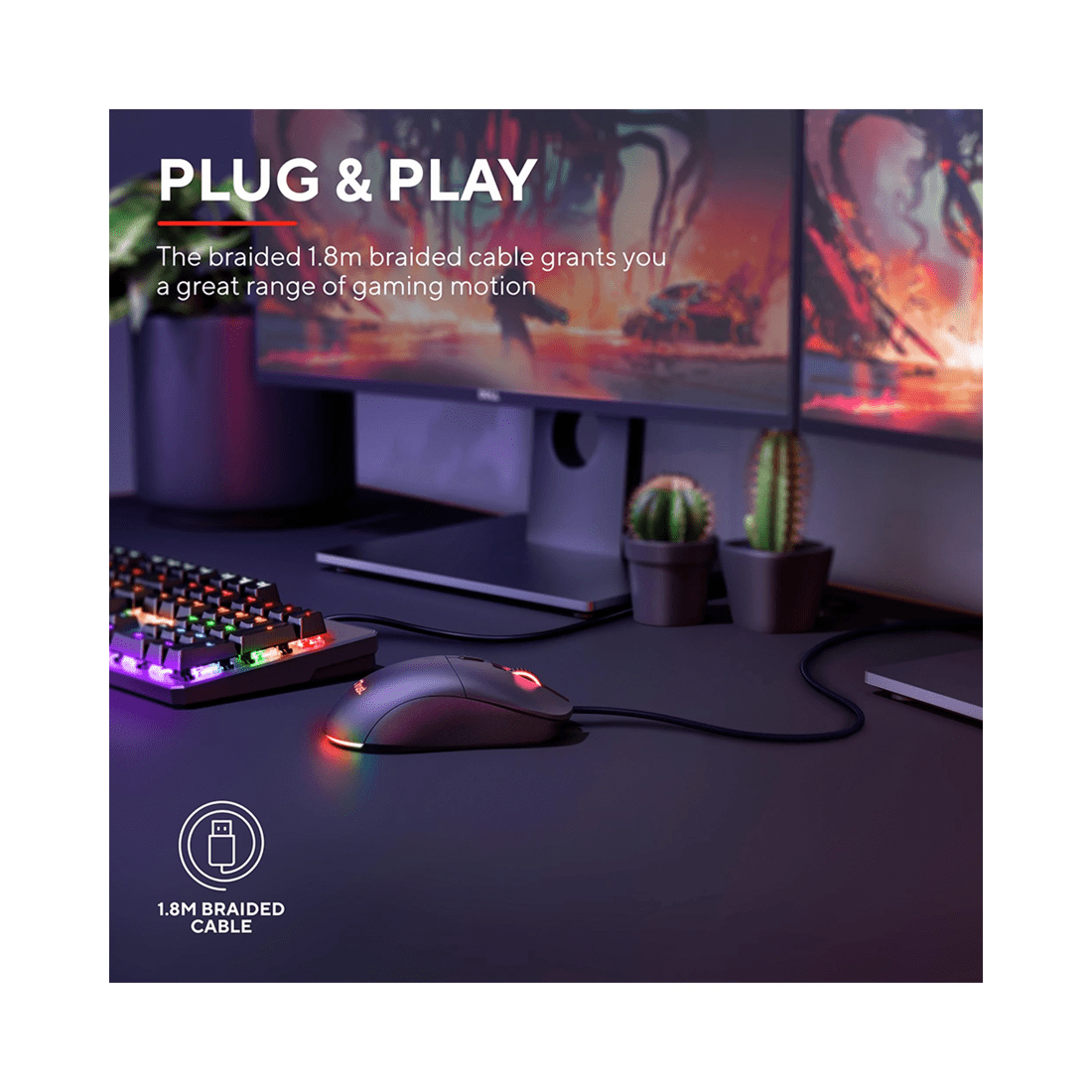 8 Trust International Trust GXT981 Lightweight Wired RGB Gaming Mouse - Black, 8 of 10