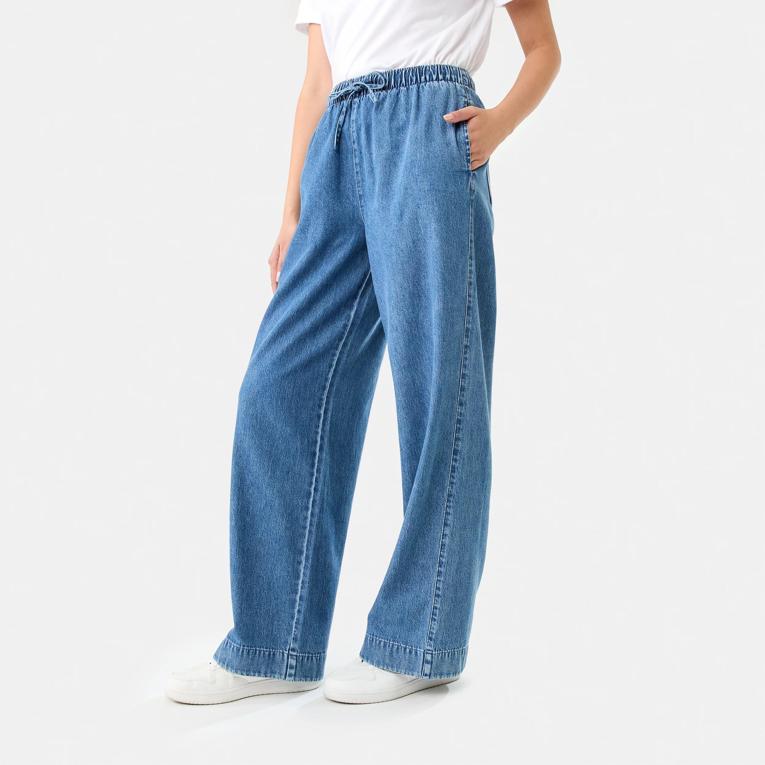 3 Comfort Wide Leg Jeans MID WASH, 3 of 11