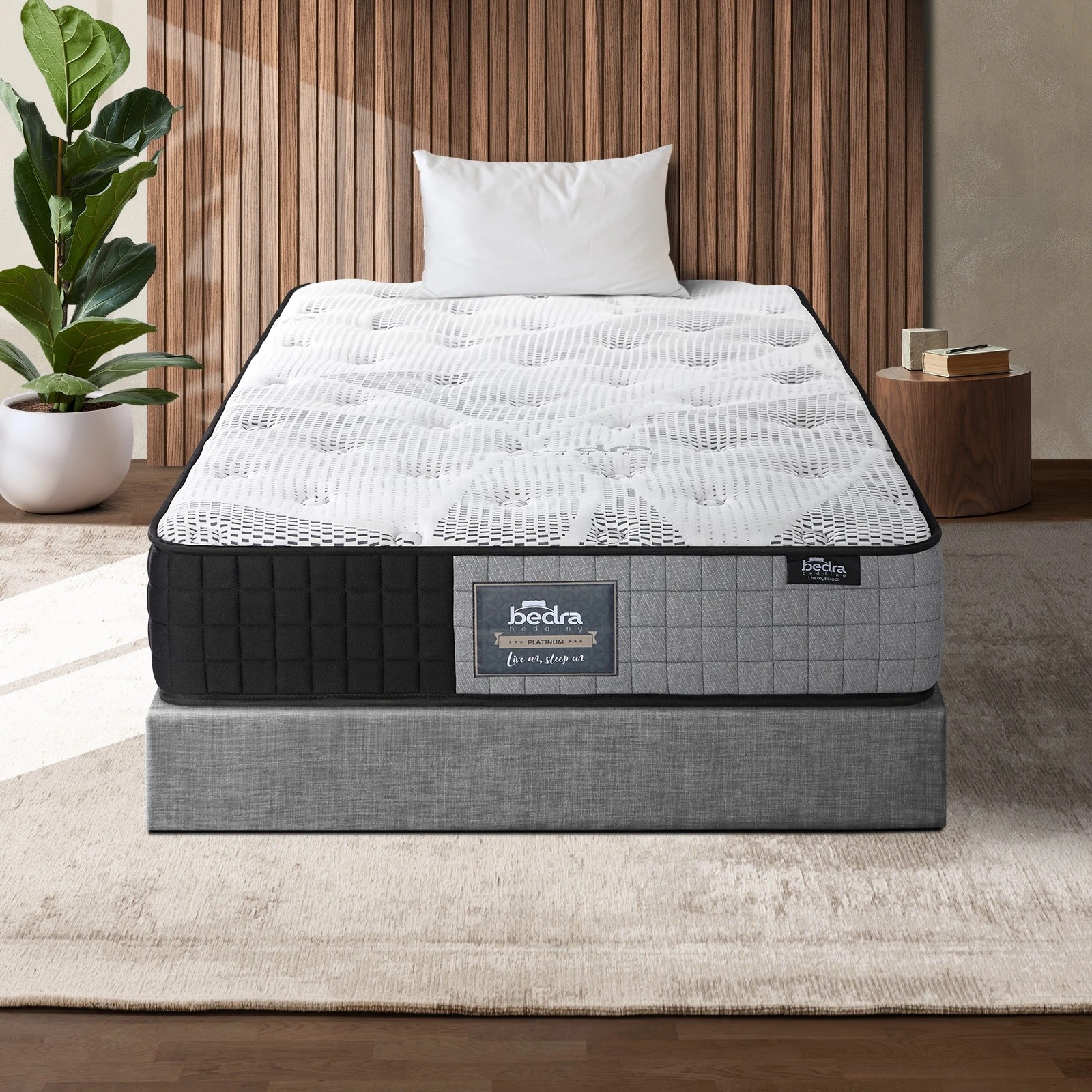 3 Bedra Bedding King Single Mattress Tight Top Foam Pocketed Springs Anti-disturbance 24cm - Multi, 3 of 3