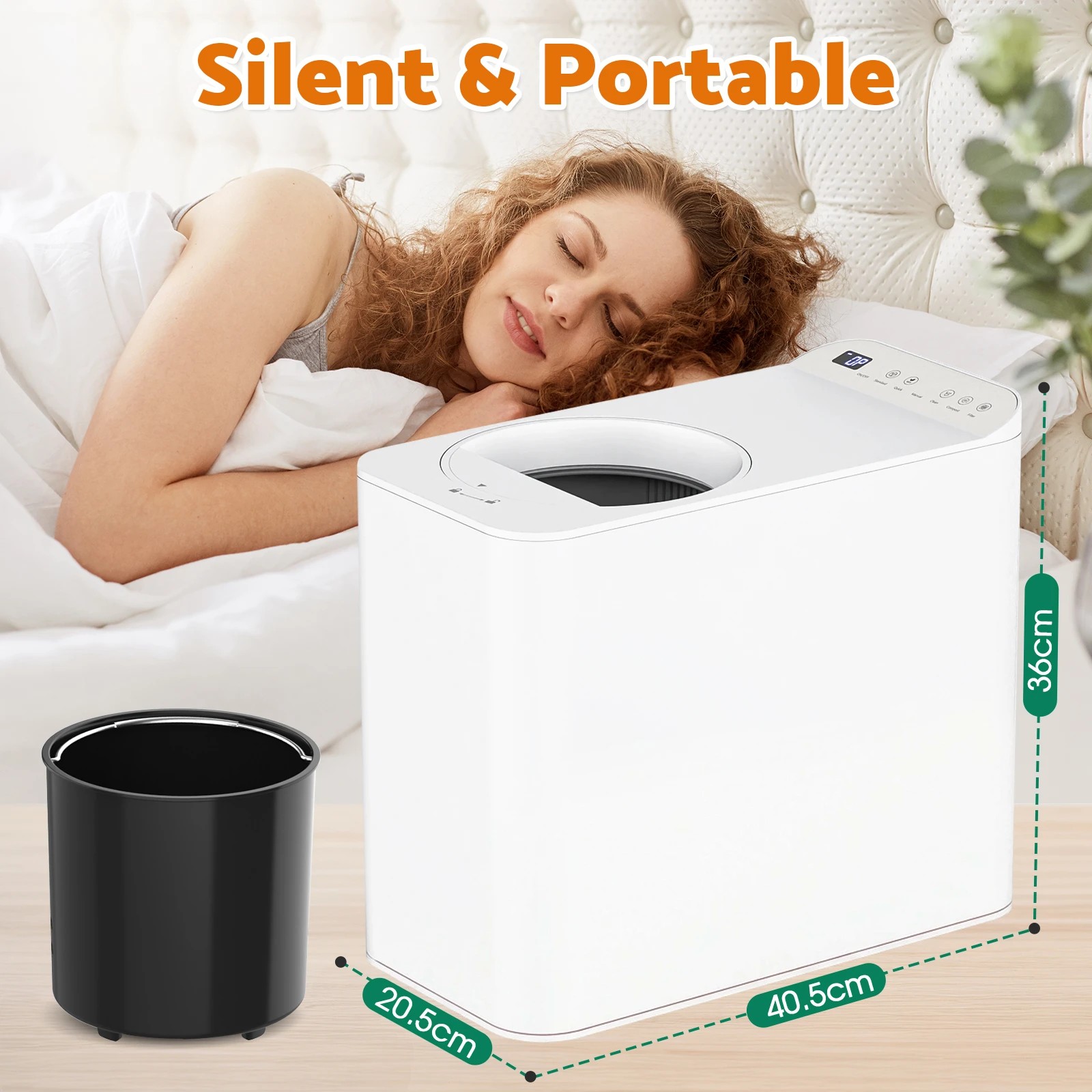 2 Advwin Electric Composter, Smart Kitchen Waste Composter with Detachable Carbon Filter, 2 of 8