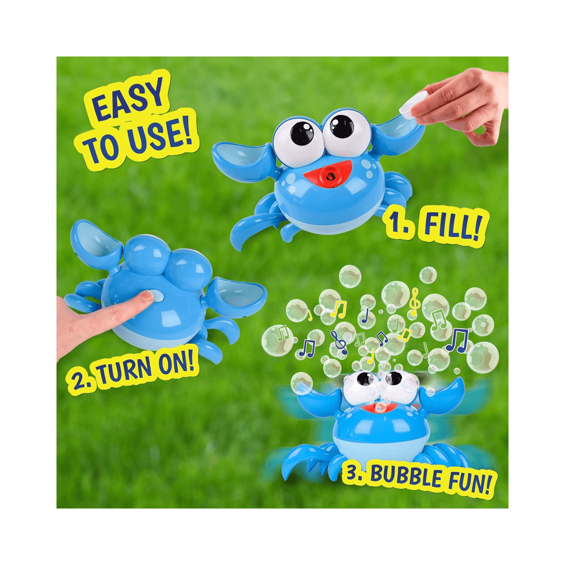 4 Maxx Bubbles Dancing Crab Bubble Machine - Blue, 4 of 7