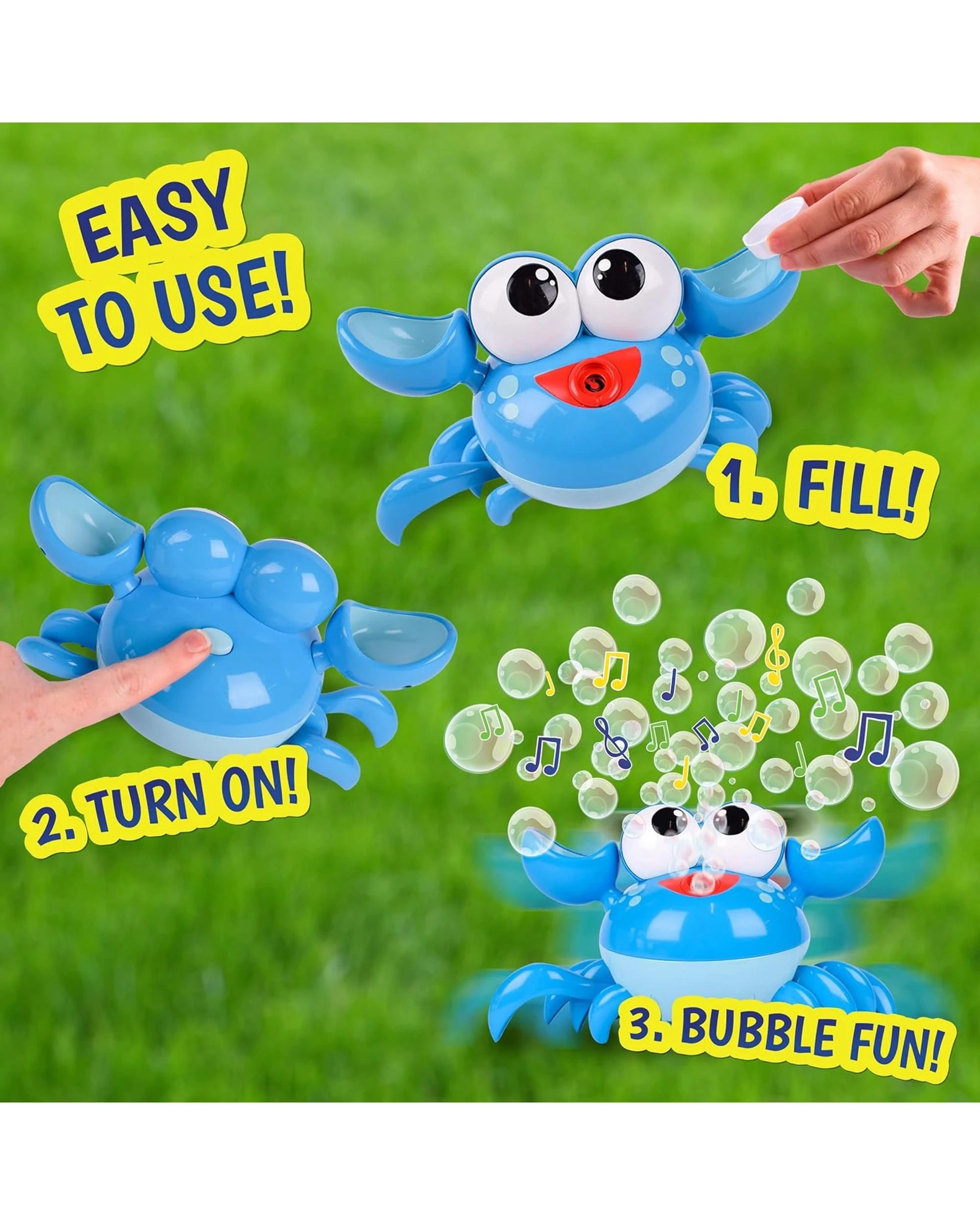 4 Maxx Bubbles Dancing Crab Bubble Machine - Blue, 4 of 8