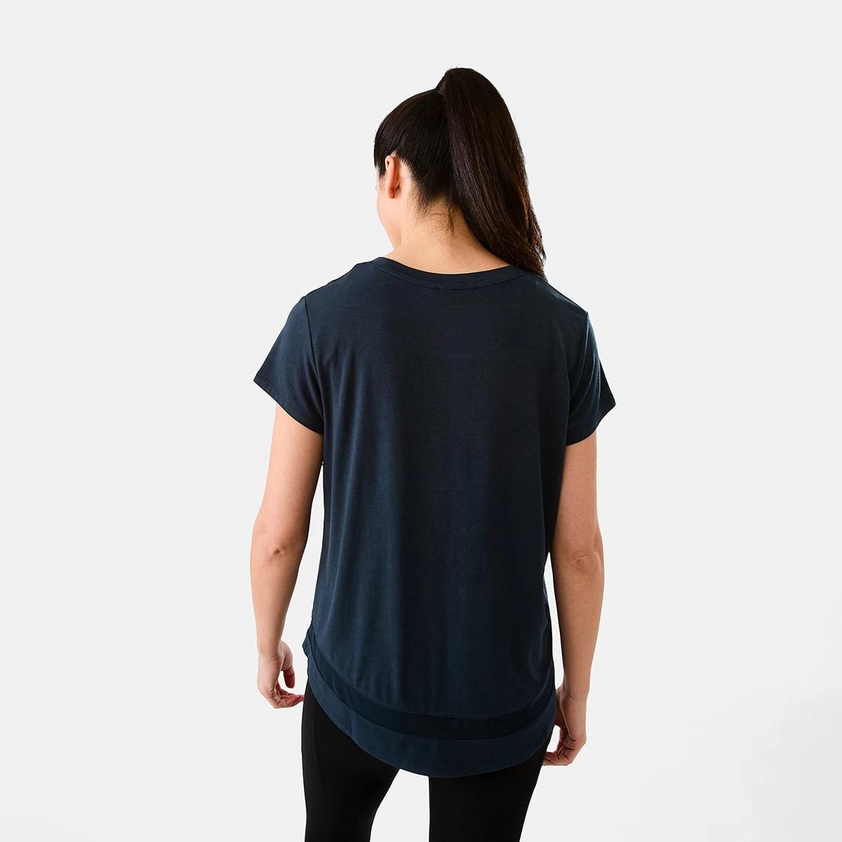 3 Active Womens Short Sleeve Mesh T-shirt SKY CAPTAIN, 3 of 6